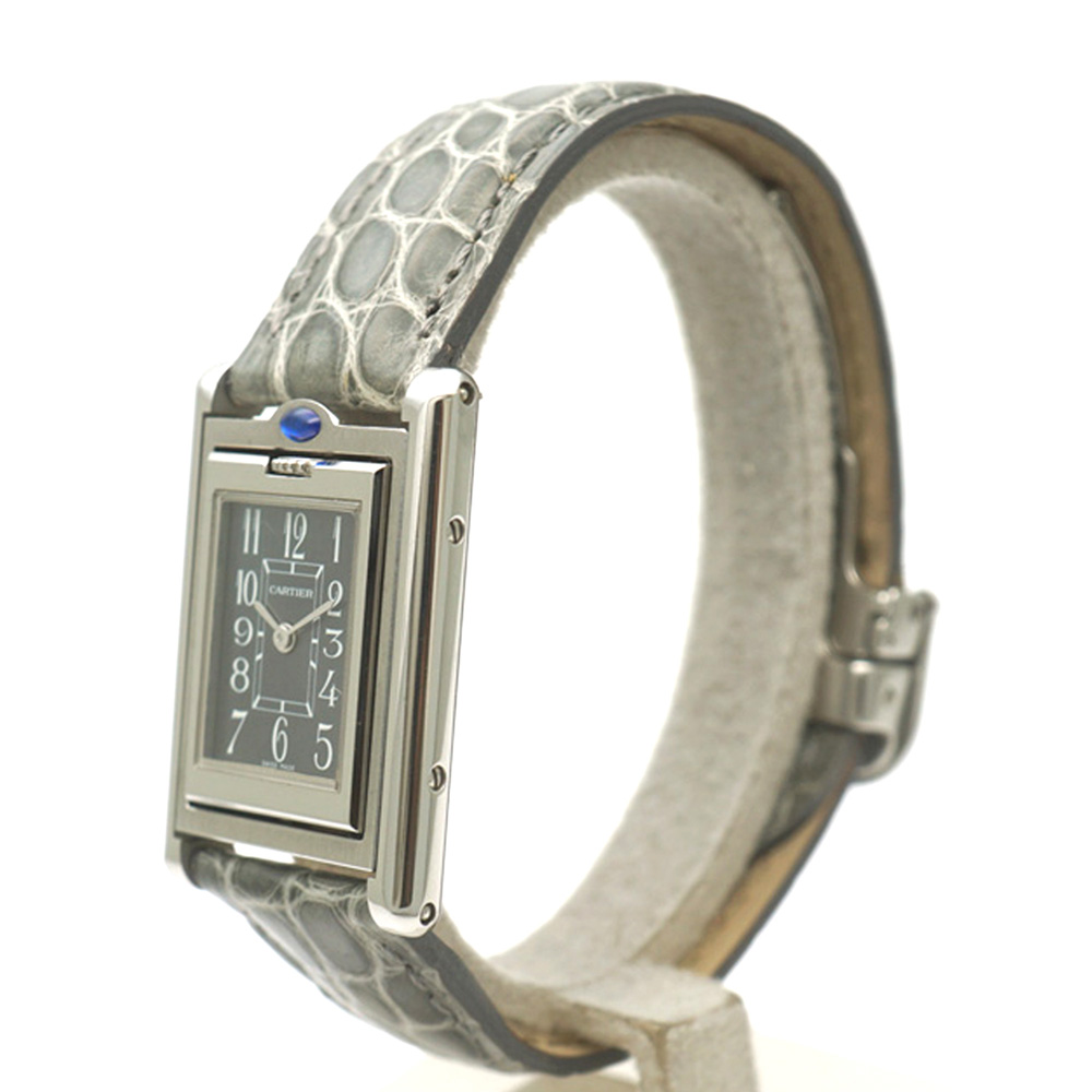 Cartier Black Stainless Steel Tank Basculante W1011158 Women's Wristwatch
Cartier Black Stainless Steel Tank Basculante W1011158 Women's Wristwatch
