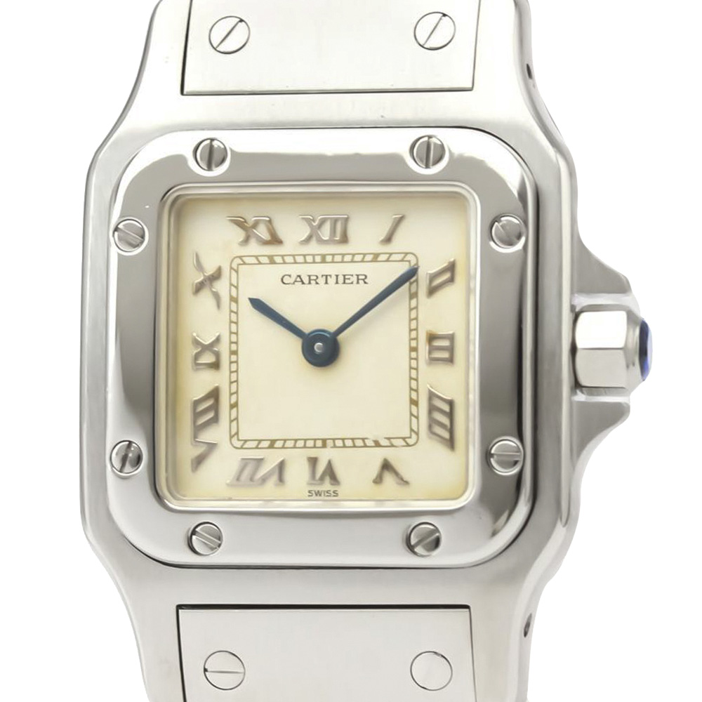 Cartier Silver Stainless Steel Santos Galbee Quartz Women's Wristwatch 24 MM
Cartier Silver Stainless Steel Santos Galbee Quartz Women's Wristwatch 24 MM