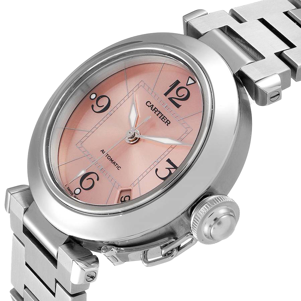 Cartier Pink Stainless Steel Pasha C Automatic W31075M7 Women's Wristwatch 35 MM
Cartier Pink Stainless Steel Pasha C Automatic W31075M7 Women's Wristwatch 35 MM