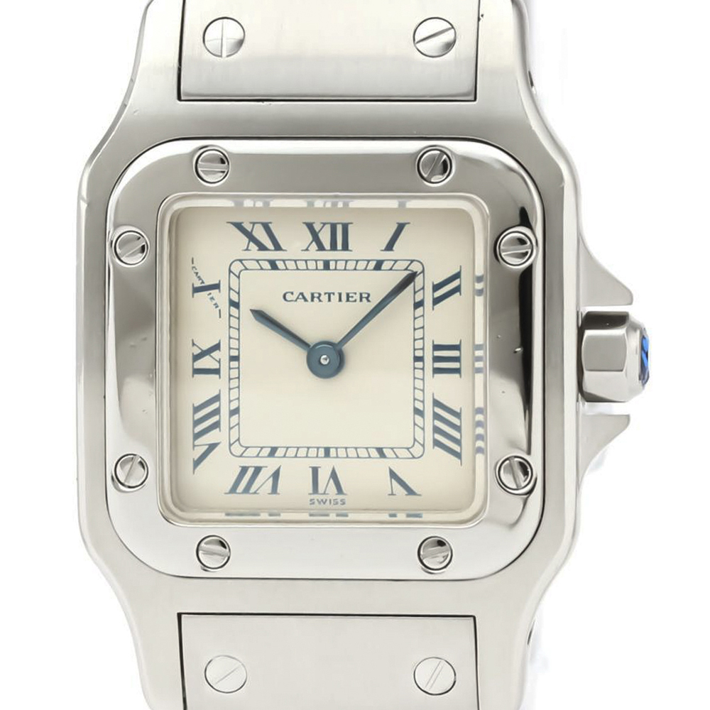 Cartier Silver Stainless Steel Santos Galbee Quartz Women's Wristwatch 24 MM
Cartier Silver Stainless Steel Santos Galbee Quartz Women's Wristwatch 24 MM