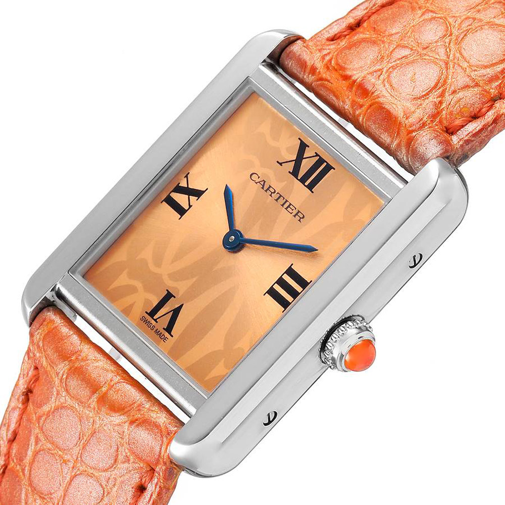 Cartier Orange Stainless Steel Tank Solo Limited Edition W1019455 Women's Wristwatch
Cartier Orange Stainless Steel Tank Solo Limited Edition W1019455 Women's Wristwatch