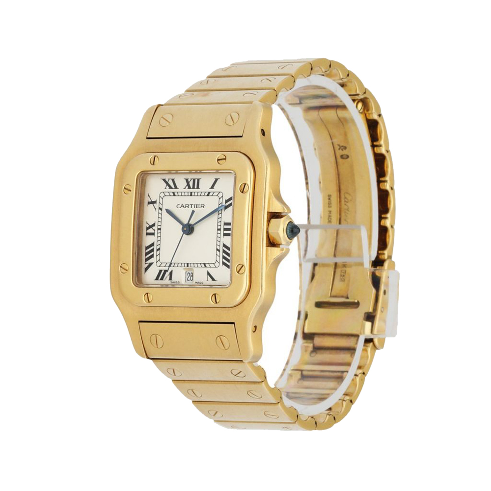 Cartier Silver 18K Yellow Gold Santos Galbee 887901 Women's Wristwatch 30 MM
Cartier Silver 18K Yellow Gold Santos Galbee 887901 Women's Wristwatch 30 MM