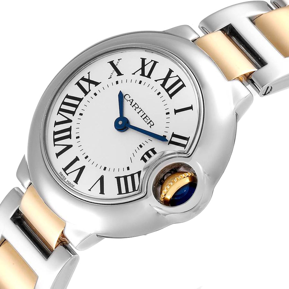 Cartier Silver 18K Yellow Gold And Stainless Steel Ballon Blue W2BB0010 Women's Wristwatch 28 MM
Cartier Silver 18K Yellow Gold And Stainless Steel Ballon Blue W2BB0010 Women's Wristwatch 28 MM