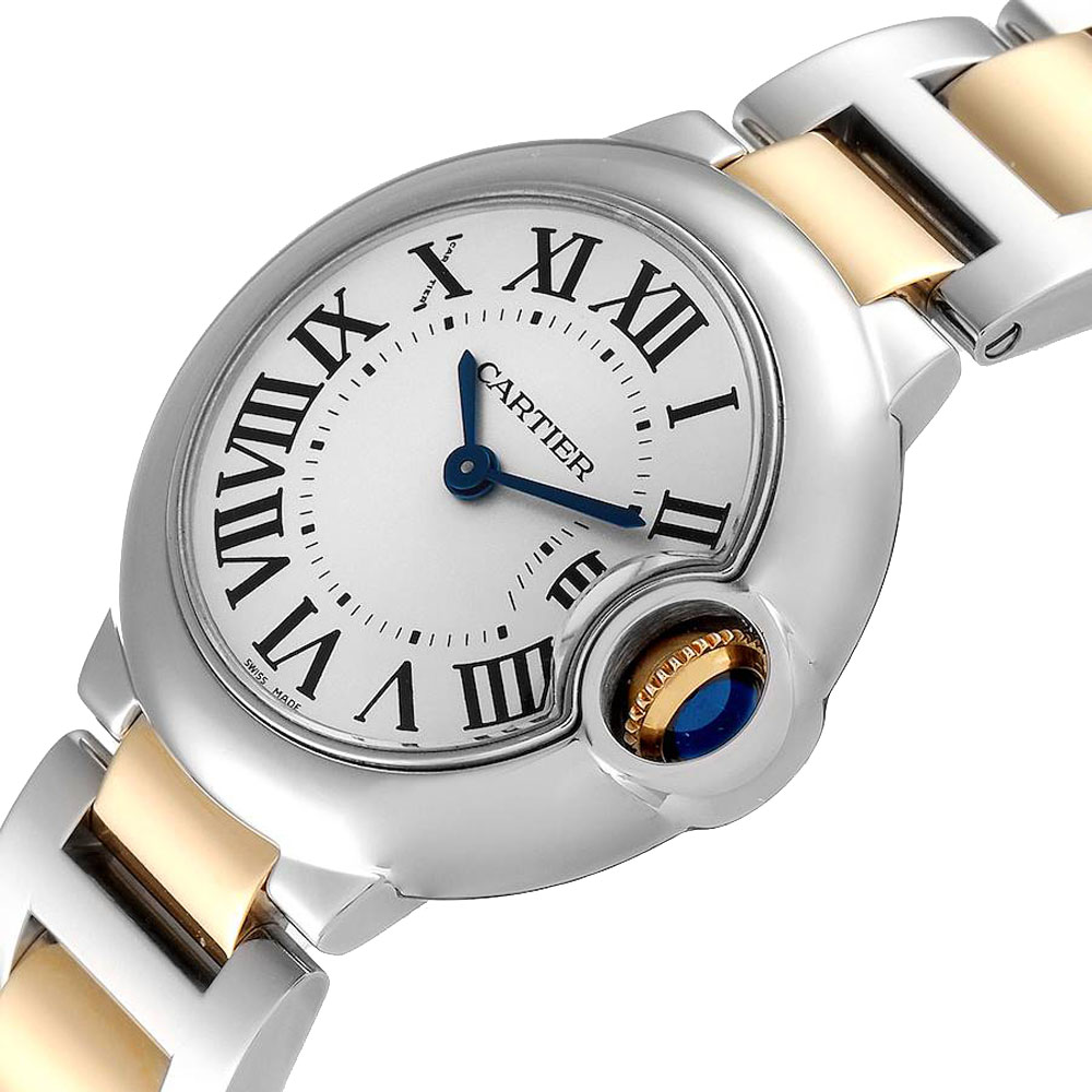 Cartier Silver 18K Yellow Gold And Stainless Steel Ballon Blue W2BB0010 Women's Wristwatch 28 MM
Cartier Silver 18K Yellow Gold And Stainless Steel Ballon Blue W2BB0010 Women's Wristwatch 28 MM