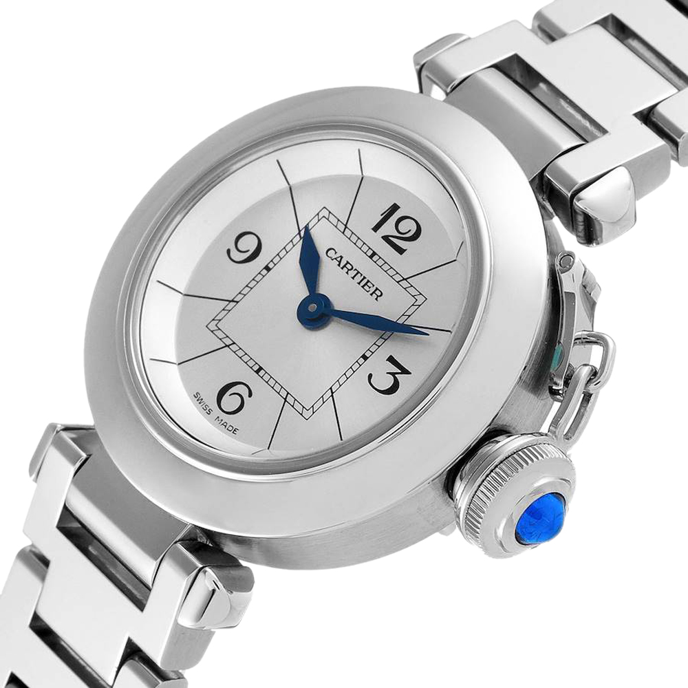 Cartier Silver Stainless Steel Miss Pasha Quartz W3140007 Women's Wristwatch 27 MM
Cartier Silver Stainless Steel Miss Pasha Quartz W3140007 Women's Wristwatch 27 MM