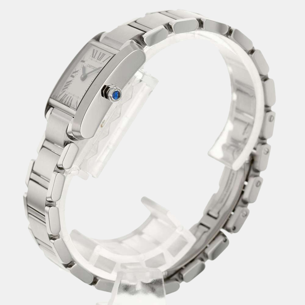 Cartier Silver Stainless Steel Tank Francaise W51008Q3 Quartz Women's Wristwatch 20 mm
Cartier Silver Stainless Steel Tank Francaise W51008Q3 Quartz Women's Wristwatch 20 mm