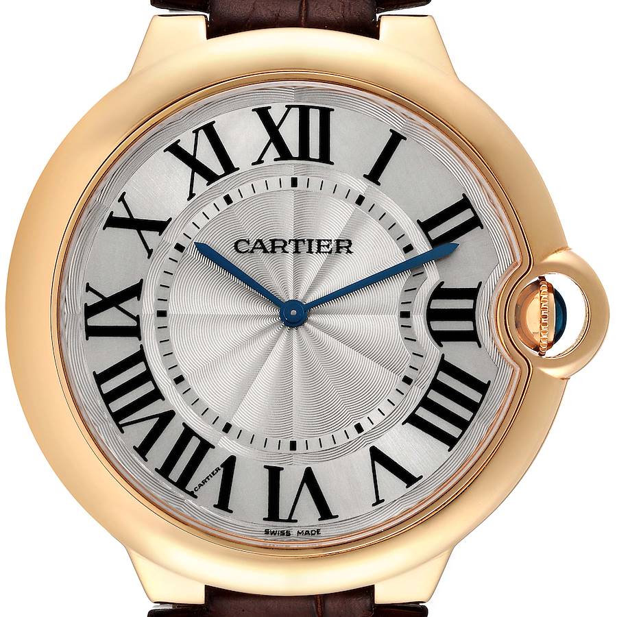 Cartier Silver 18K Rose Gold Ballon Bleu W690054 Manual Winding Women's Wristwatch 46 Mm
