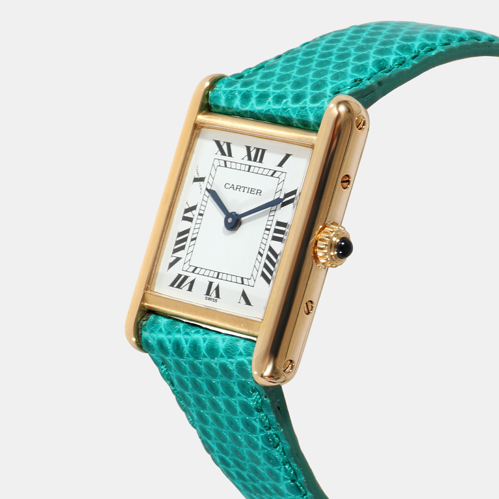 Cartier White 18k Yellow Gold Tank 66001 Quartz Women's Wristwatch 20 mm
Cartier White 18k Yellow Gold Tank 66001 Quartz Women's Wristwatch 20 mm