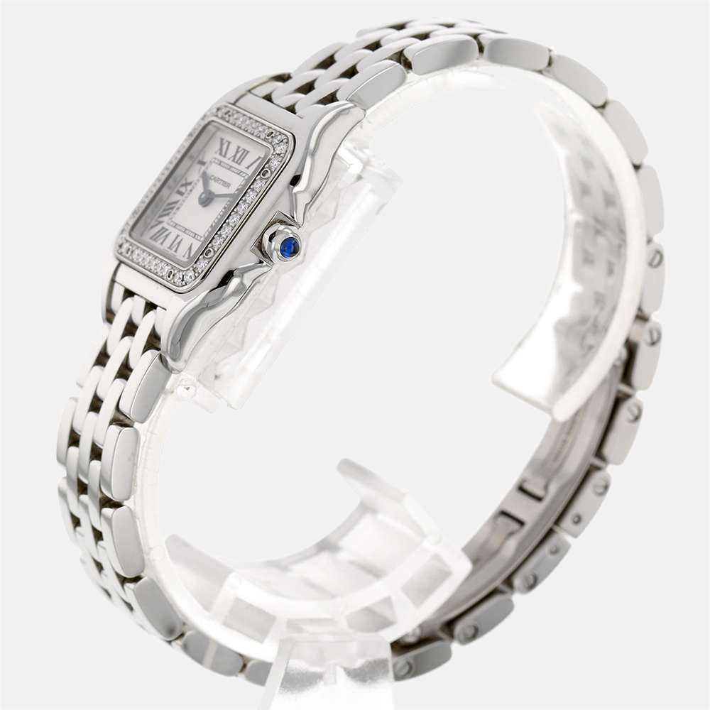 Cartier Silver Diamond Stainless Steel Panthere W4PN0007 Quartz Women's Wristwatch 23 mm
Cartier Silver Diamond Stainless Steel Panthere W4PN0007 Quartz Women's Wristwatch 23 mm