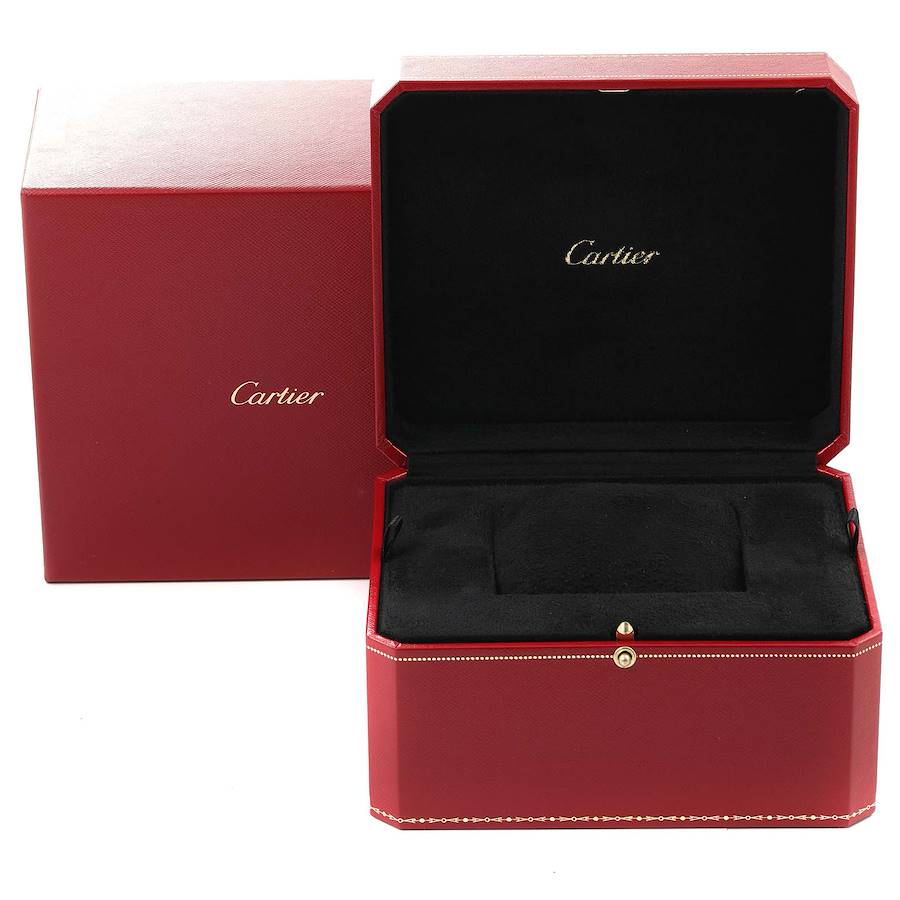 Cartier Silver Diamond 18k Rose Gold Tonneau 2849 Manual Winding Women's Wristwatch 26 Mm