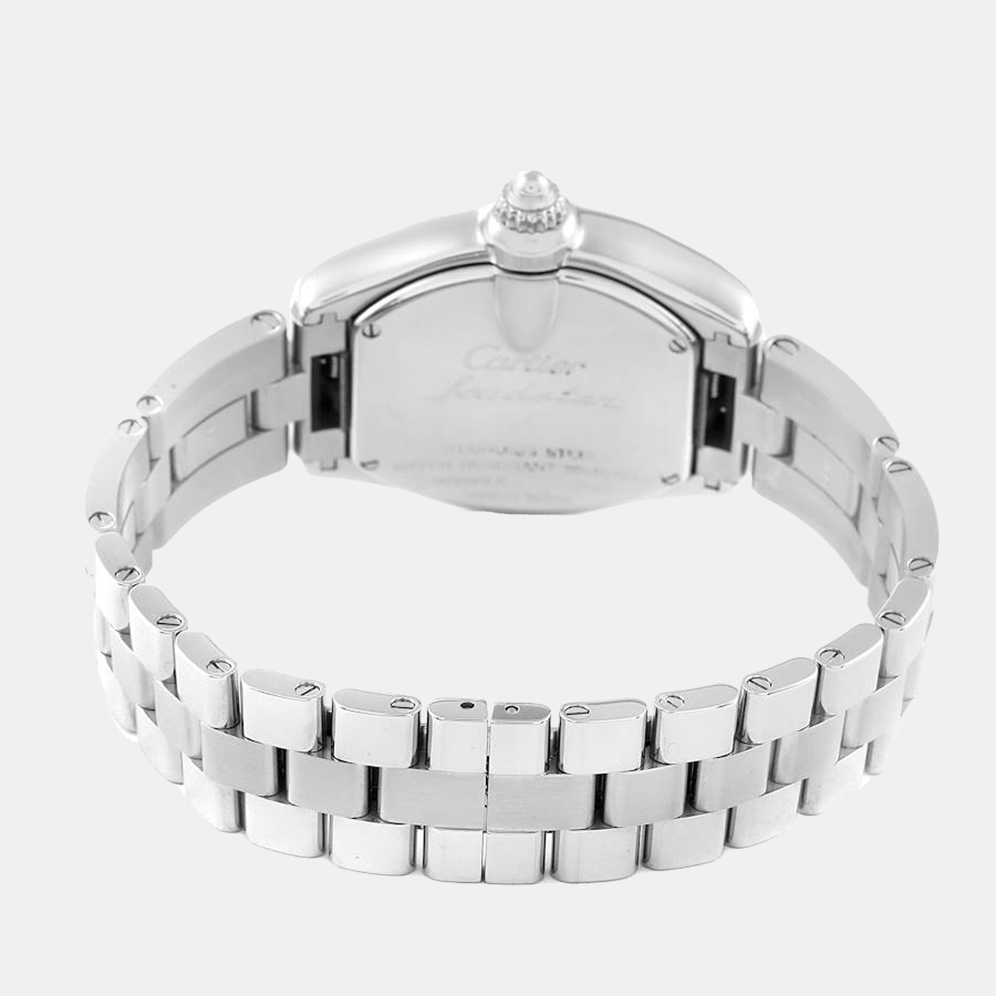Cartier Coral Stainless Steel Roadster W62054V3 Women's Wristwatch 30 Mm