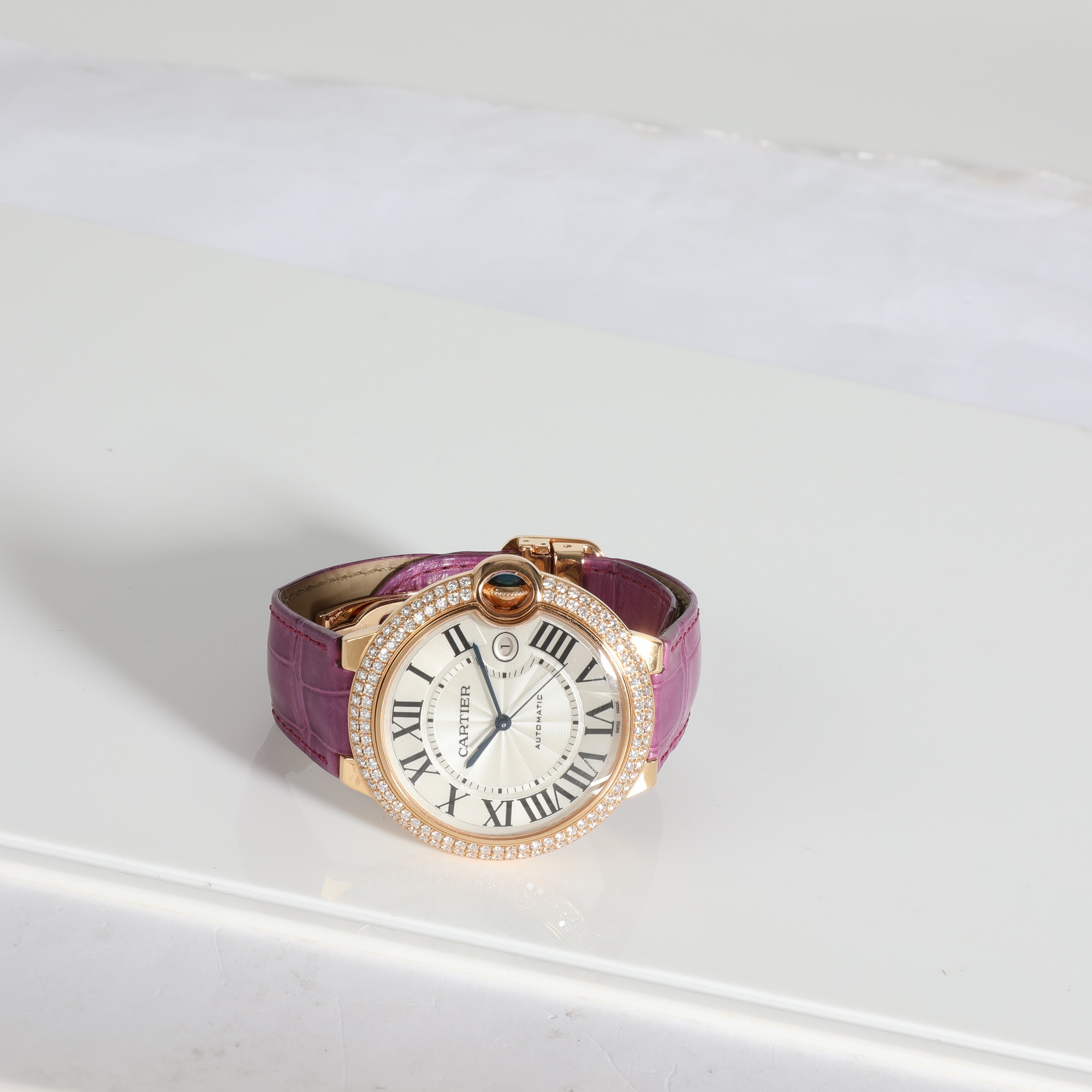 Cartier Ballon Bleu WE900851 Unisex Watch In  Rose Gold