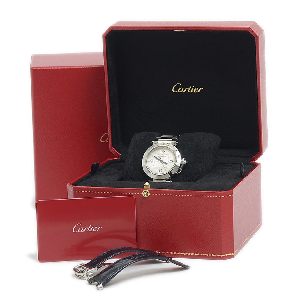 Cartier Ivory Stainless Steel Panthere WSPA0013 Women's Wristwatch 35 Mm