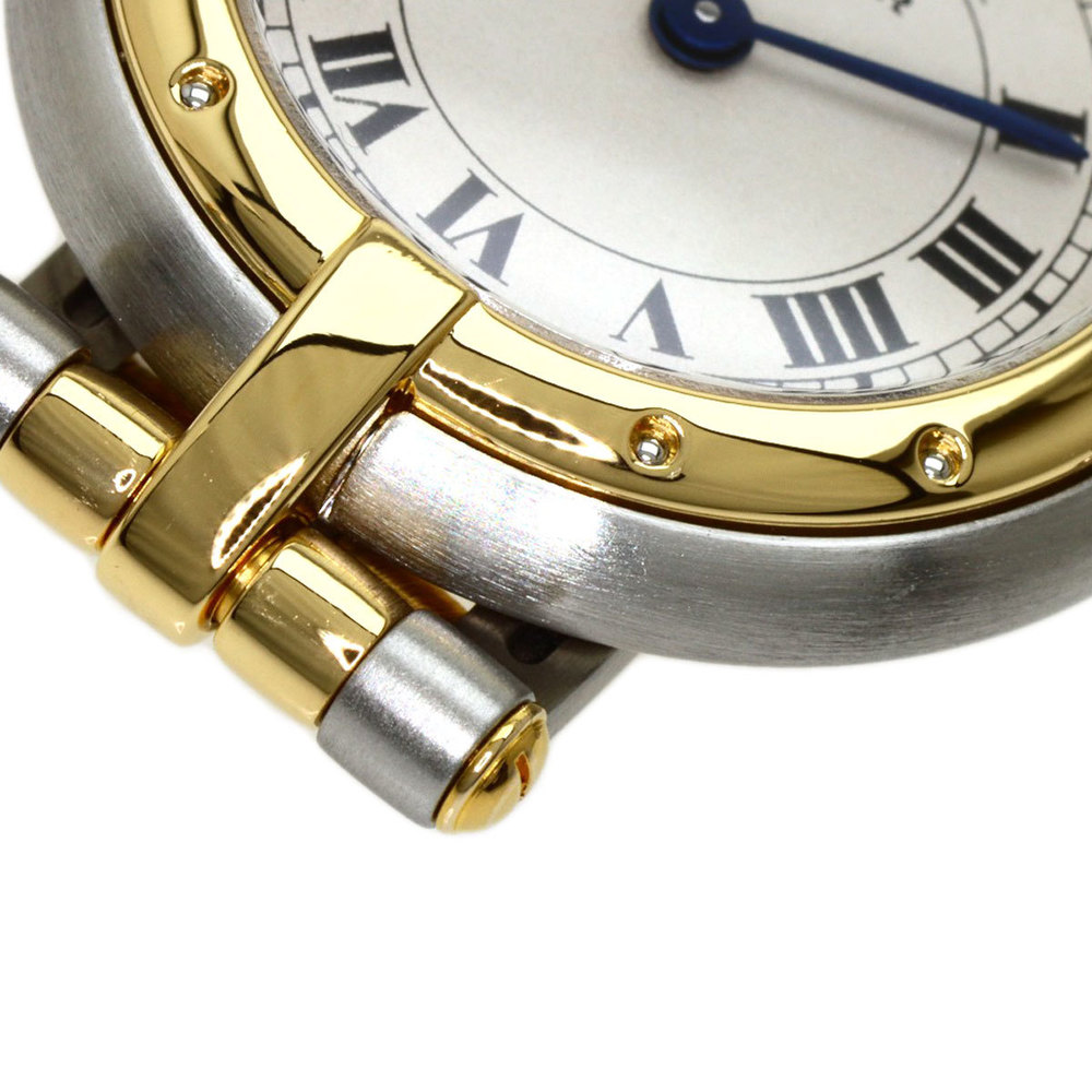 Cartier Silver 18K Yellow Gold And Stainless Steel Panthere Cougar Quartz Women's Wristwatch 24 Mm