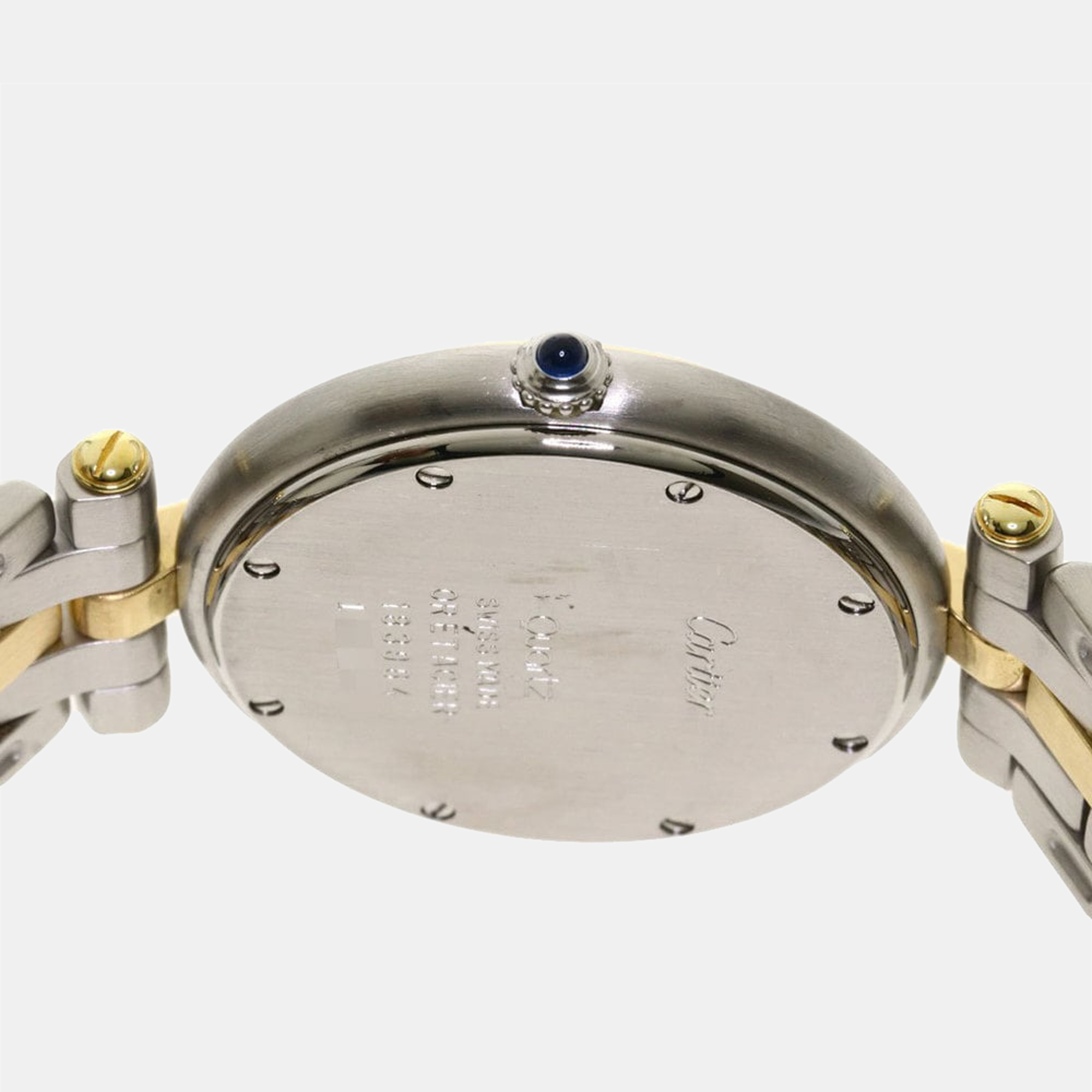 Cartier Silver 18K Yellow Gold And Stainless Steel Panthere Cougar Women's Wristwatch 29.5 Mm