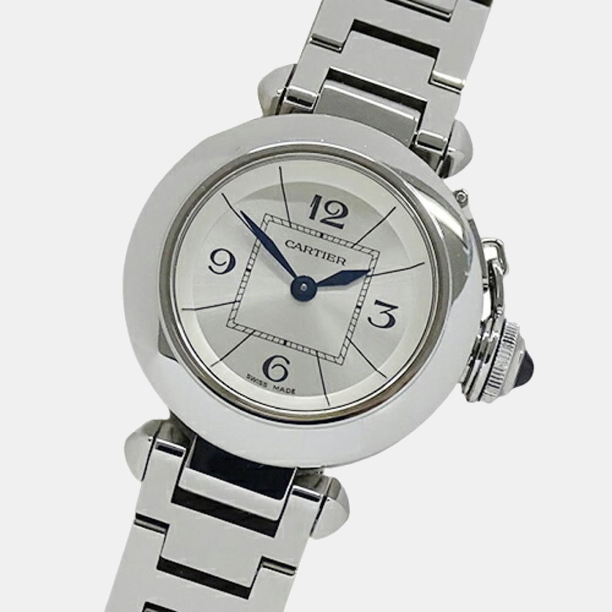 Cartier Silver Stainless Steel Miss Pasha W3140007 Women's Wristwatch 28 mm
Cartier Silver Stainless Steel Miss Pasha W3140007 Women's Wristwatch 28 mm