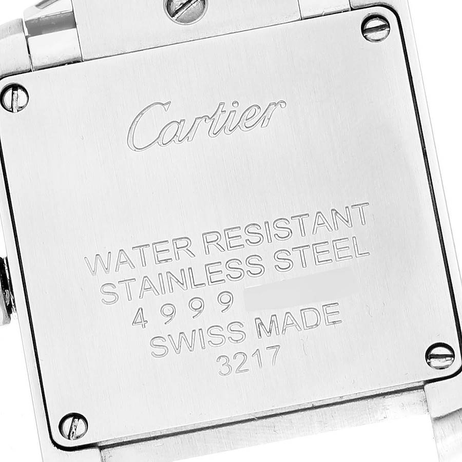 Cartier Tank Francaise Steel Diamond Small Ladies Watch WE110006