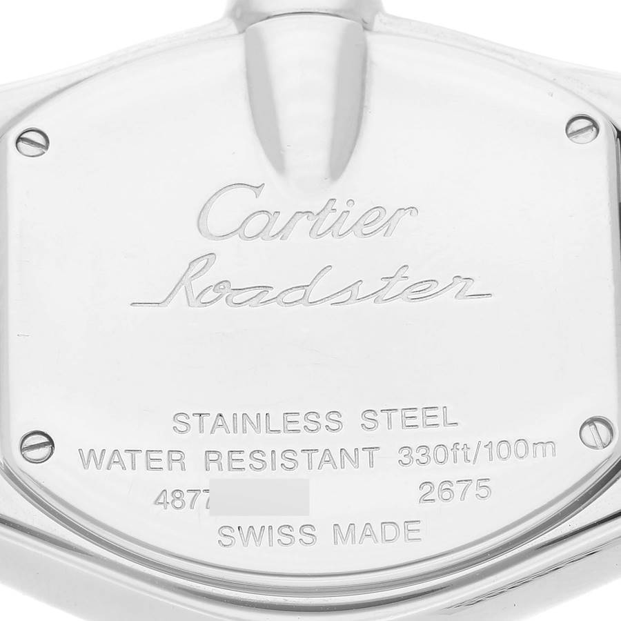Cartier Roadster Mother Of Pearl Dial Steel Ladies Watch W6206006 36 X 30 Mm
