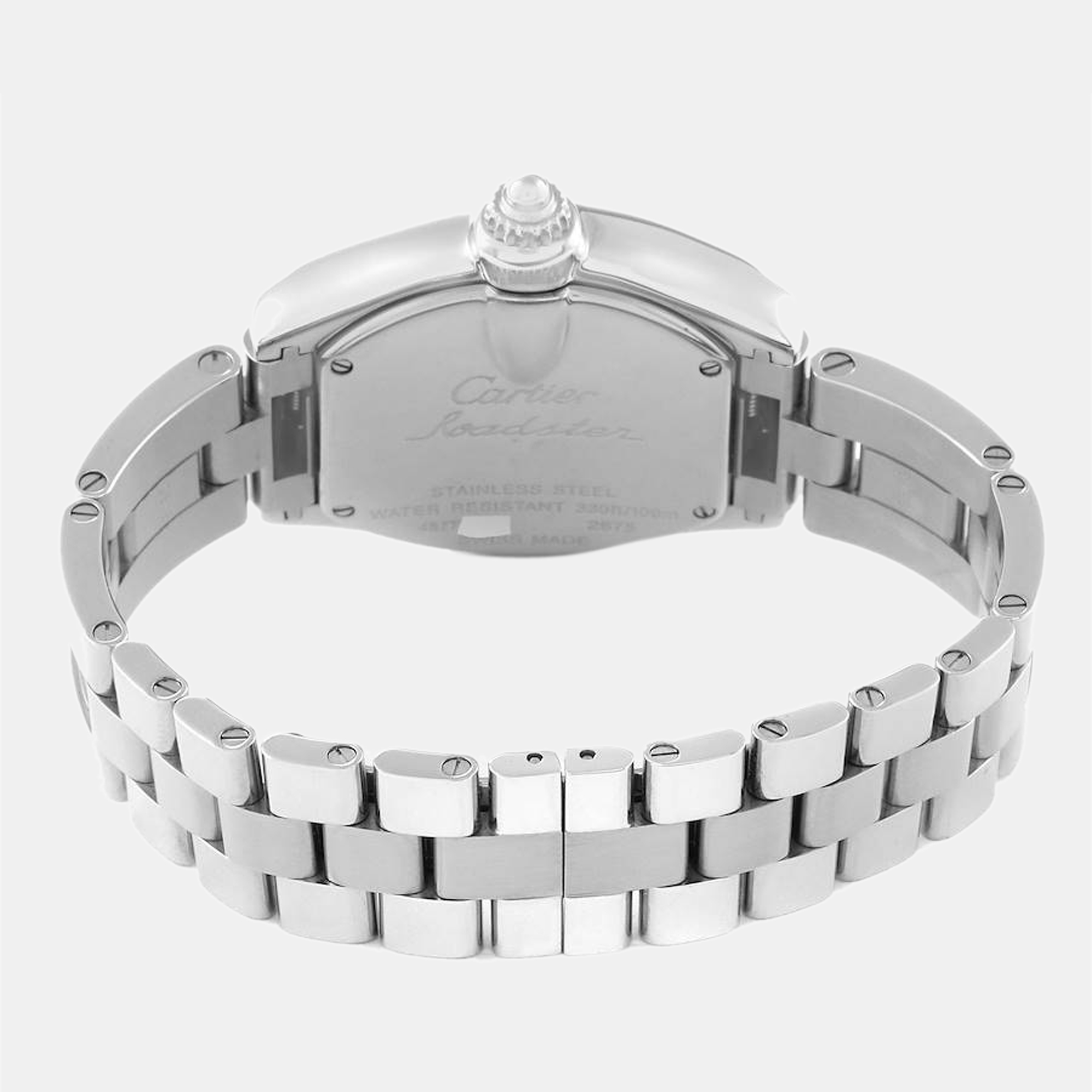 Cartier Roadster Mother Of Pearl Dial Steel Ladies Watch W6206006 36 X 30 Mm