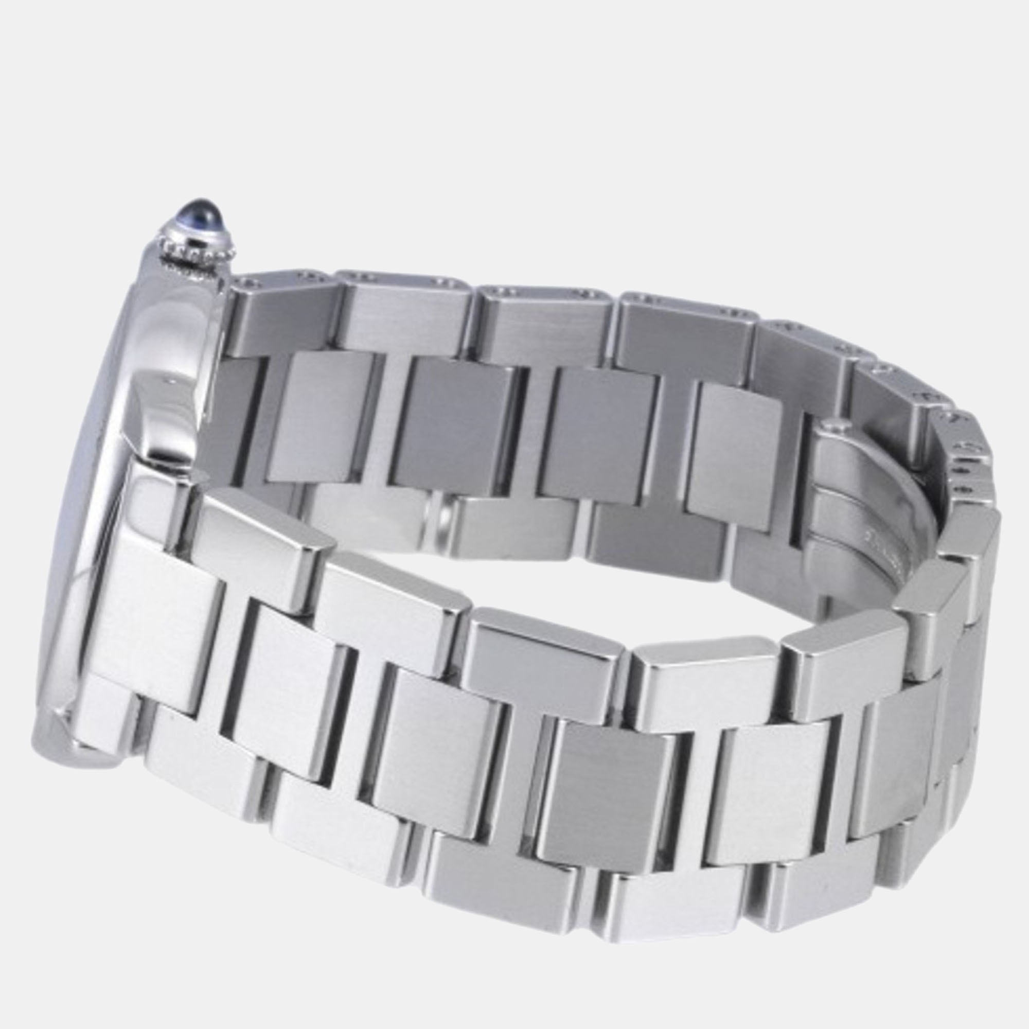 Cartier Silver Stainless Steel Ronde Solo W6701004 Quartz Women's Wristwatch 29 Mm