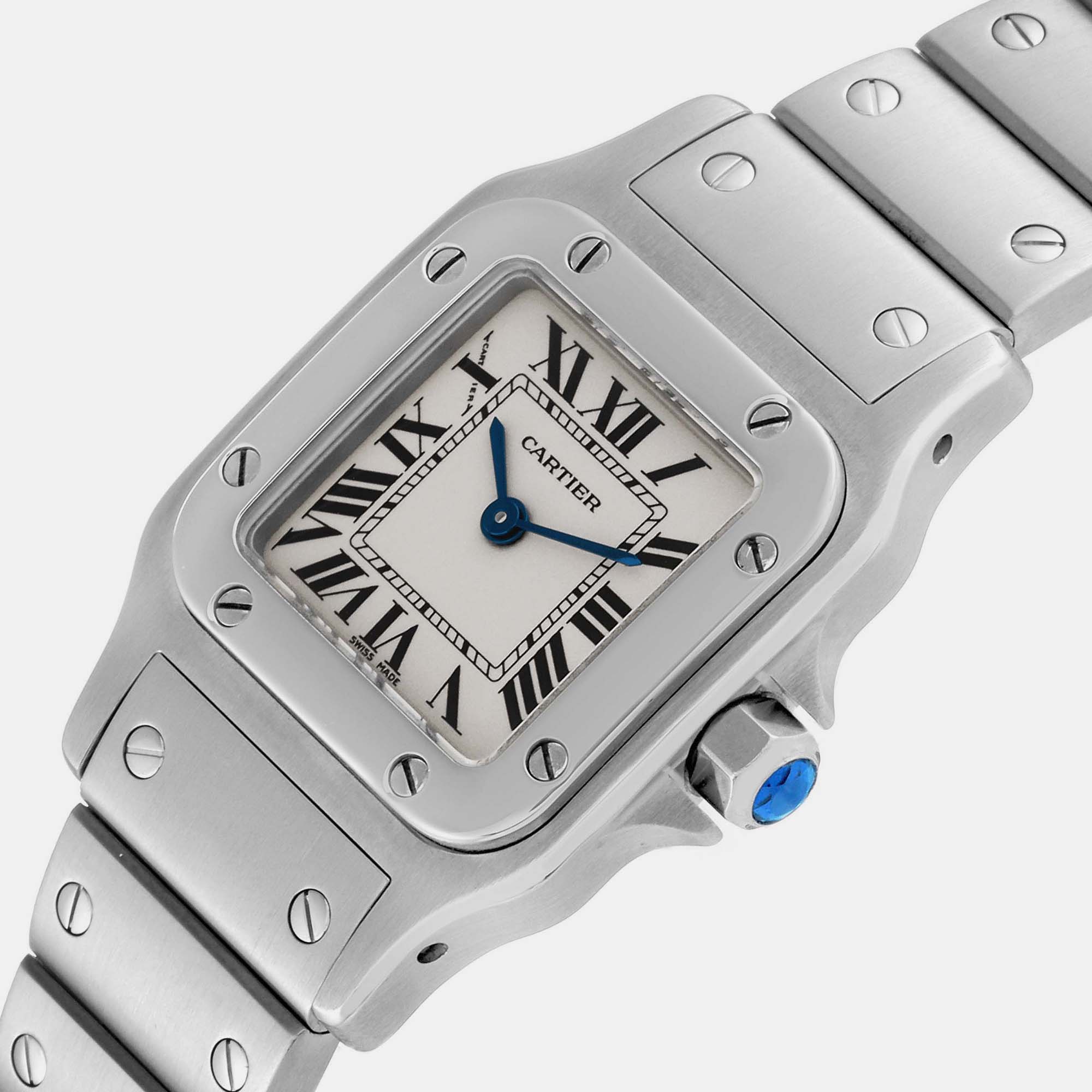 Cartier Santos Galbee Small Silver Dial Steel Ladies Watch W20056D6 24 x 34 mm
Cartier Santos Galbee Small Silver Dial Steel Ladies Watch W20056D6 24 x 34 mm