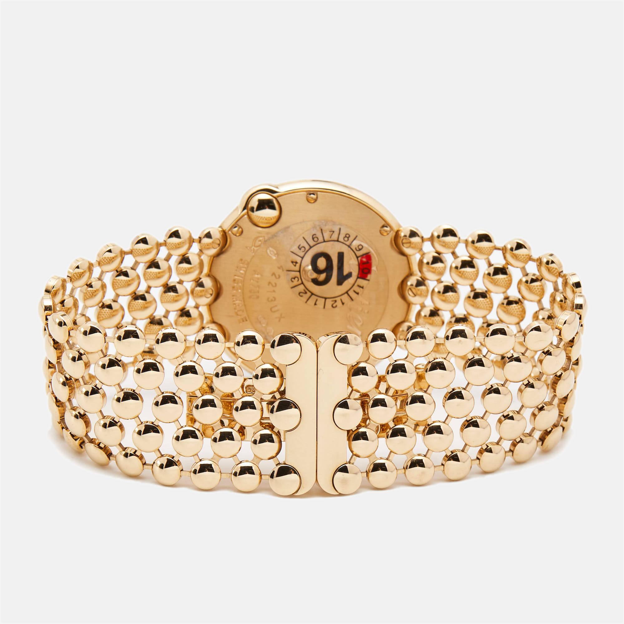 Cartier Mother Of Pearl 18K Rose Gold Diamonds Ballon Blanc De Cartier 3722 Women's Wristwatch 30 Mm