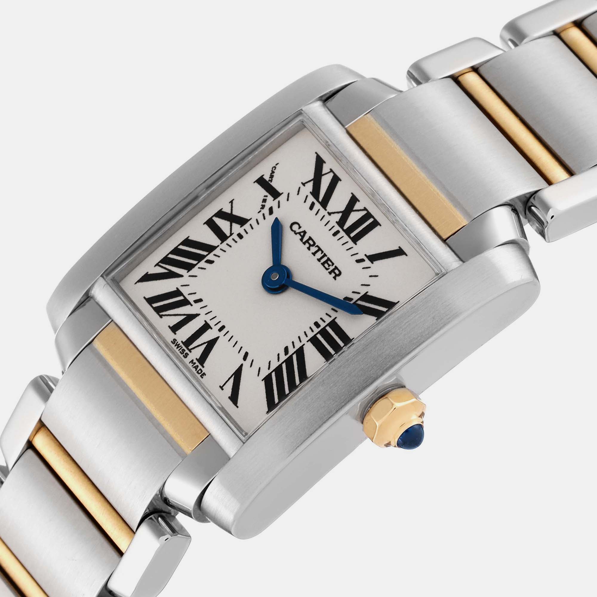 Cartier Tank Francaise Small Steel Yellow Gold Ladies Watch W51007Q4 25 x 20 mm, Silver
Cartier Tank Francaise Small Steel Yellow Gold Ladies Watch W51007Q4 25 x 20 mm, Silver
