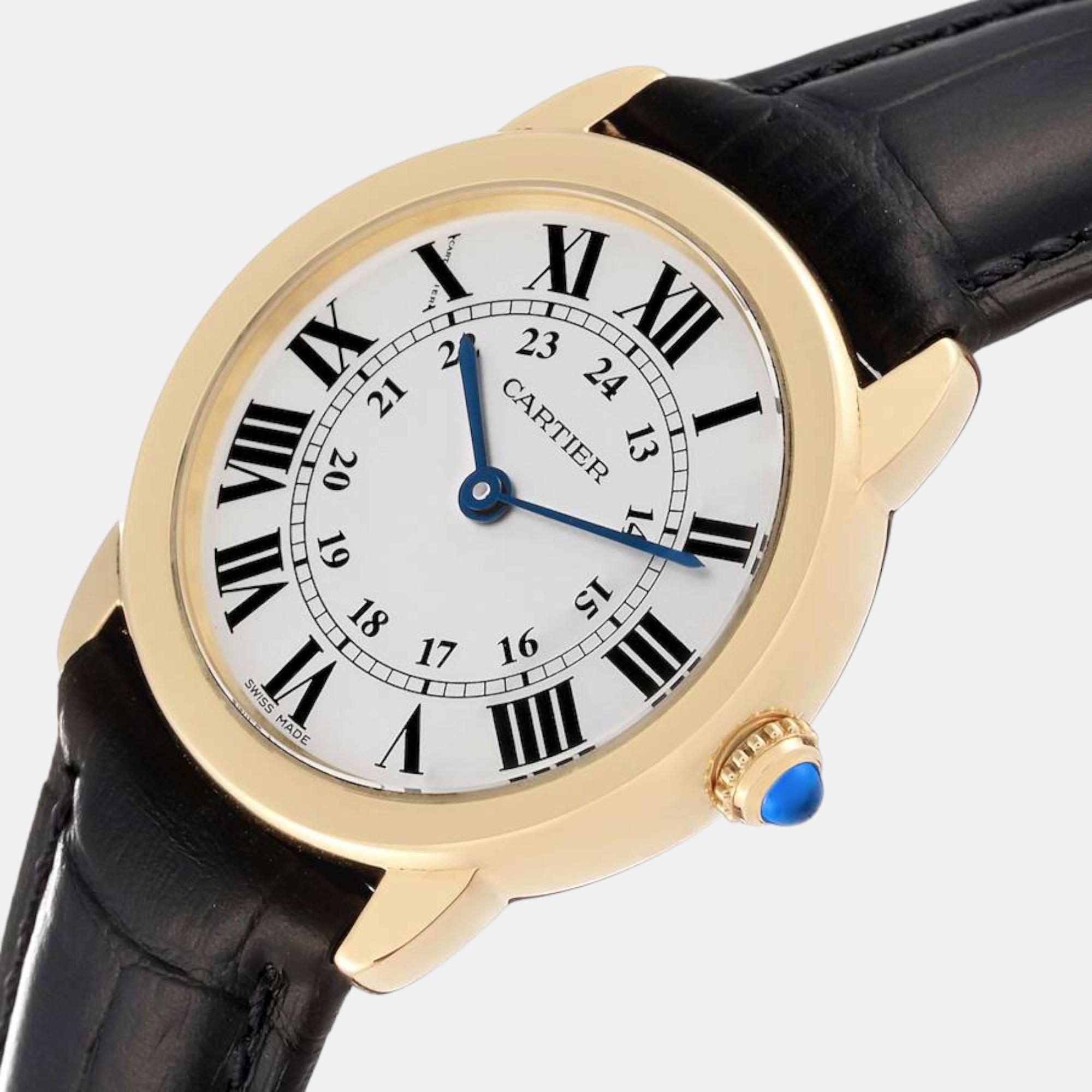 Cartier Ronde Solo Small Yellow Gold Steel Ladies Watch W6700355 29 mm, Silver
Cartier Ronde Solo Small Yellow Gold Steel Ladies Watch W6700355 29 mm, Silver