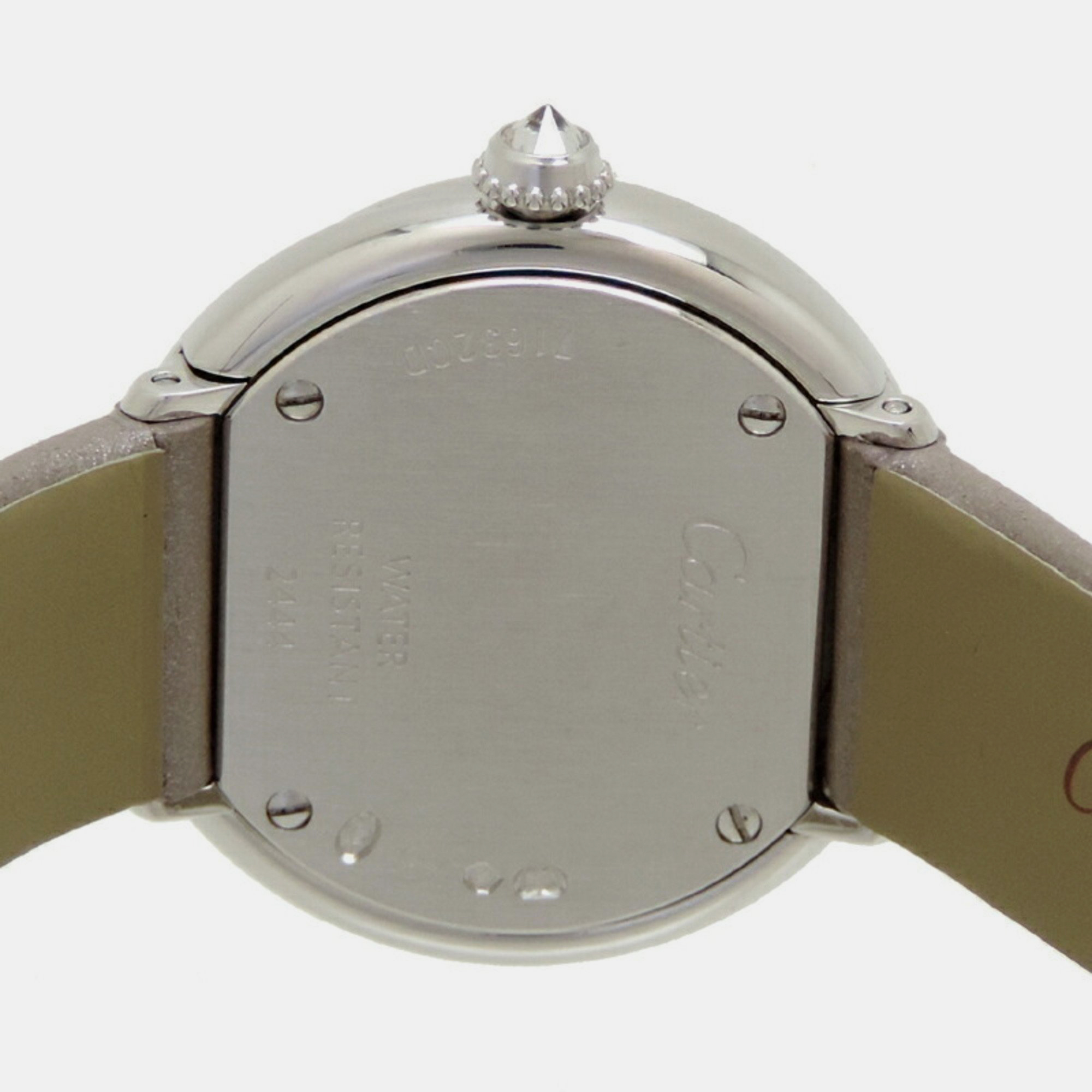 Cartier Mother Of Pearl 18k White Gold Trinity WG200846 Quartz Women's Wristwatch 27 Mm