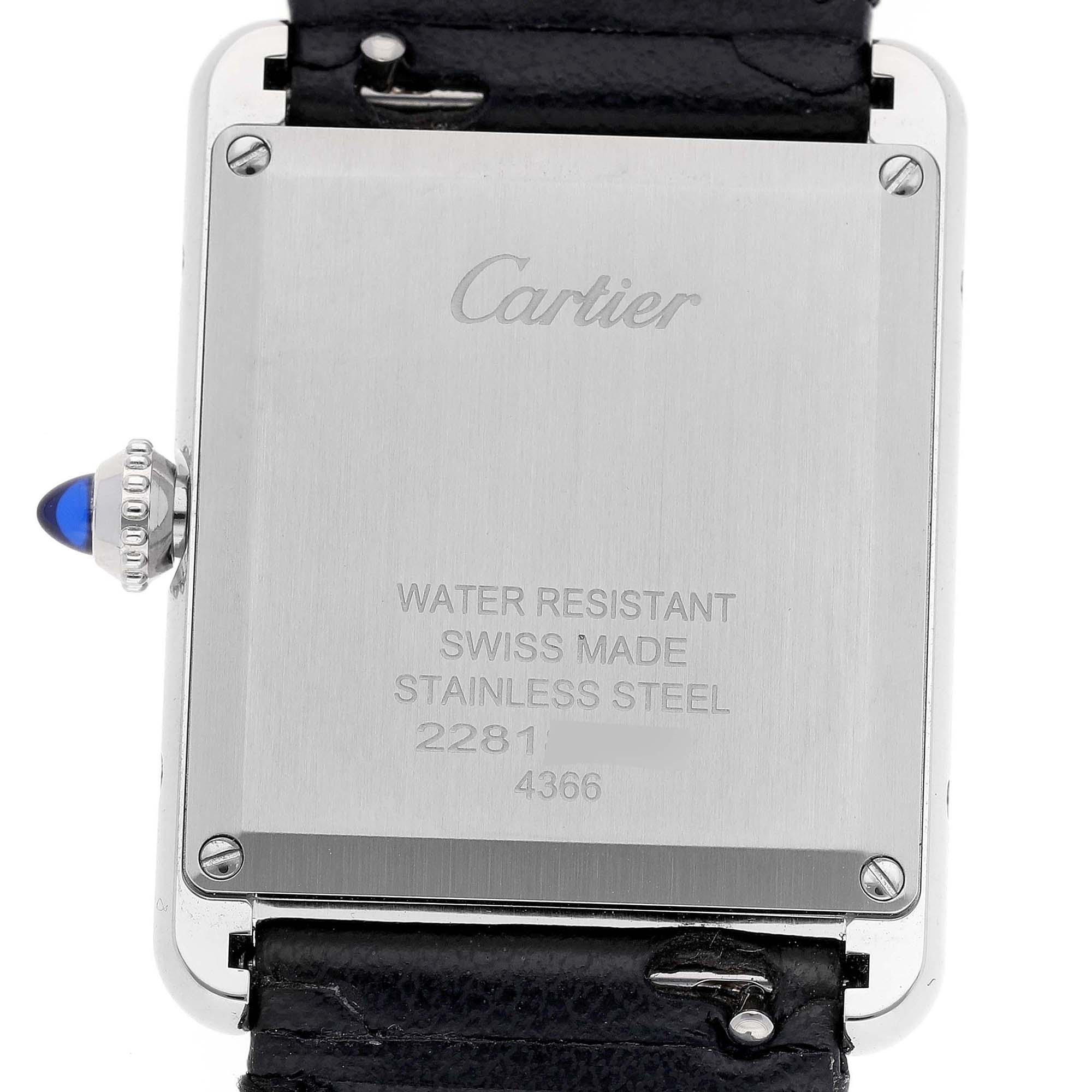 Cartier Tank Must Large SolarBeat Steel Ladies Watch WSTA0059 33.7 X 25.5 Mm