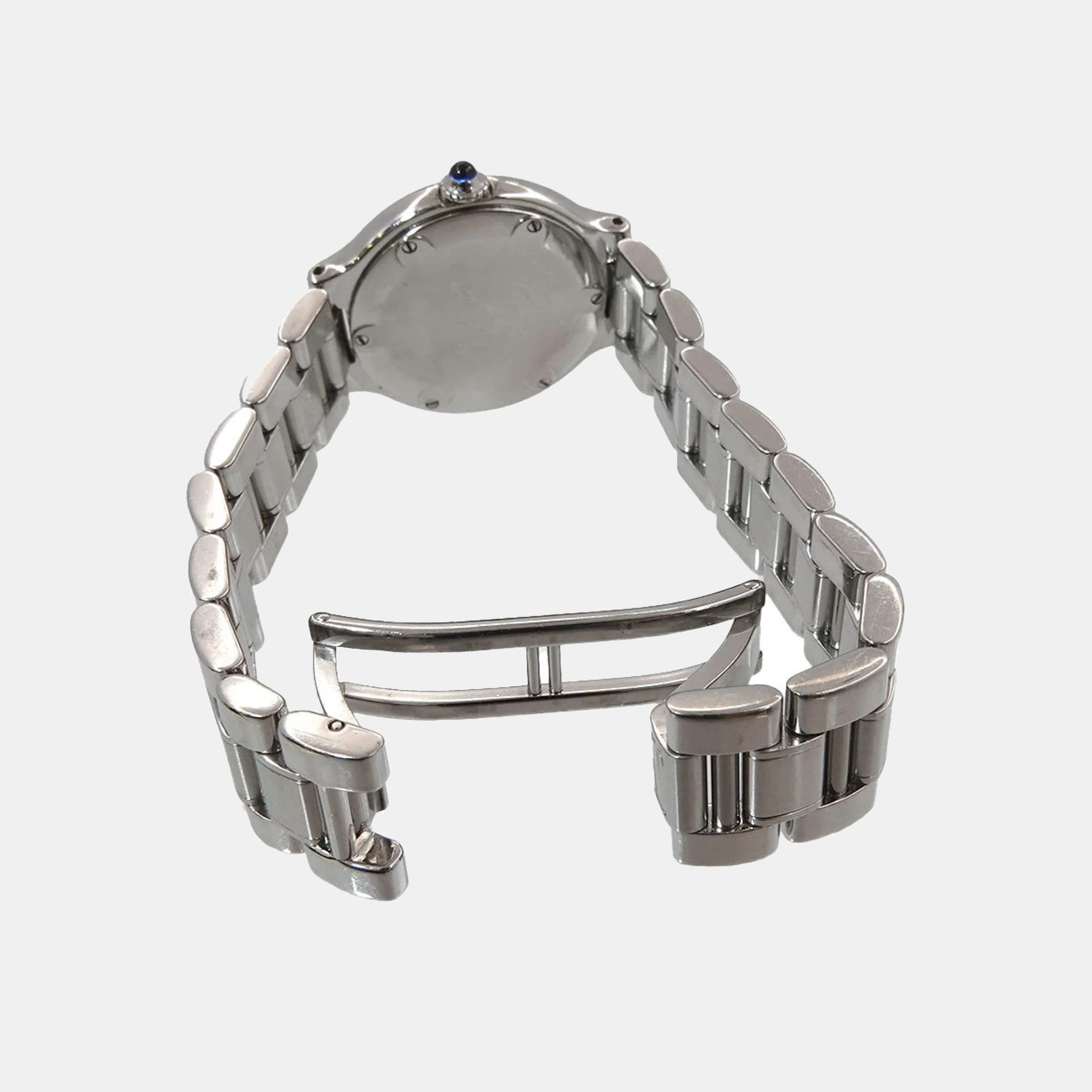 Cartier Silver Stainless Steel Must 21 De Cartier W10109T2 Women's Wristwatch 28 Mm