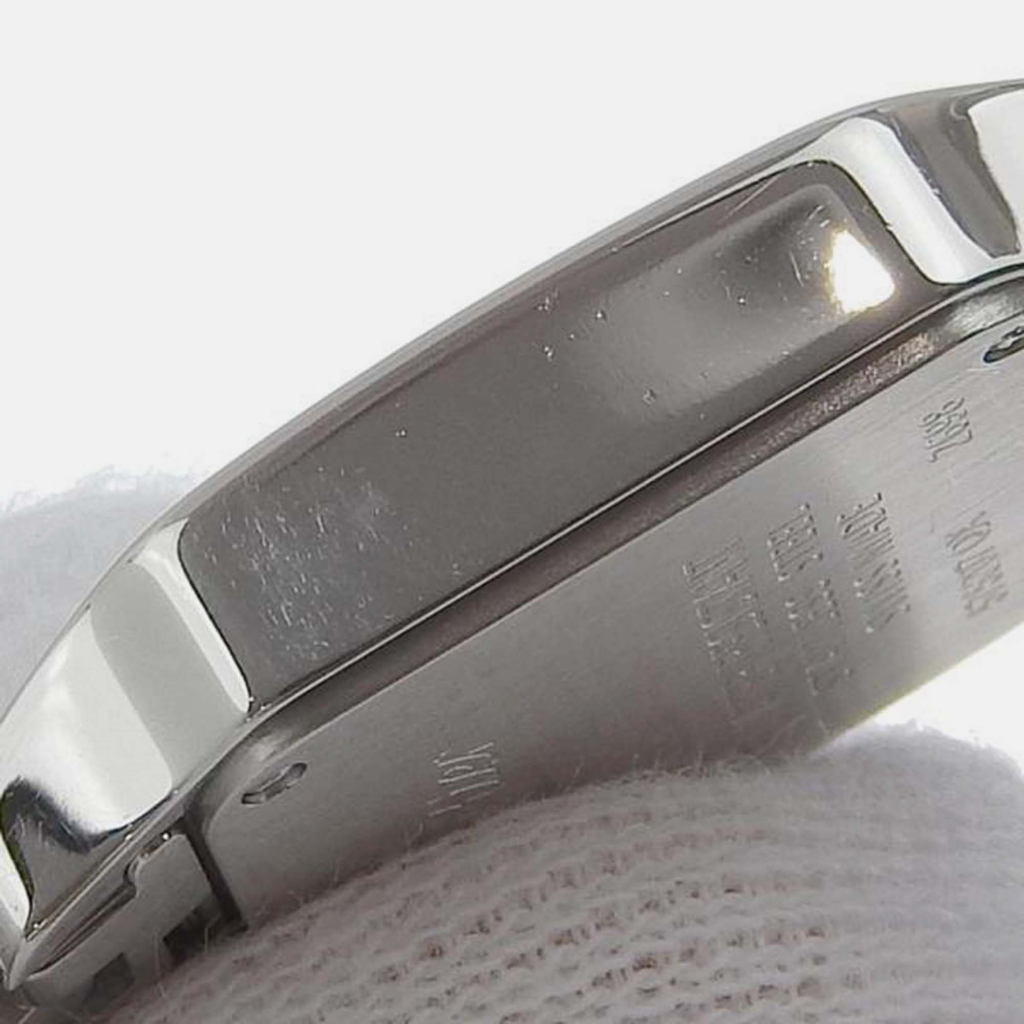 Cartier Silver Stainless Steel Santos Demoiselle Quartz Women's Wristwatch 14.5 Mm