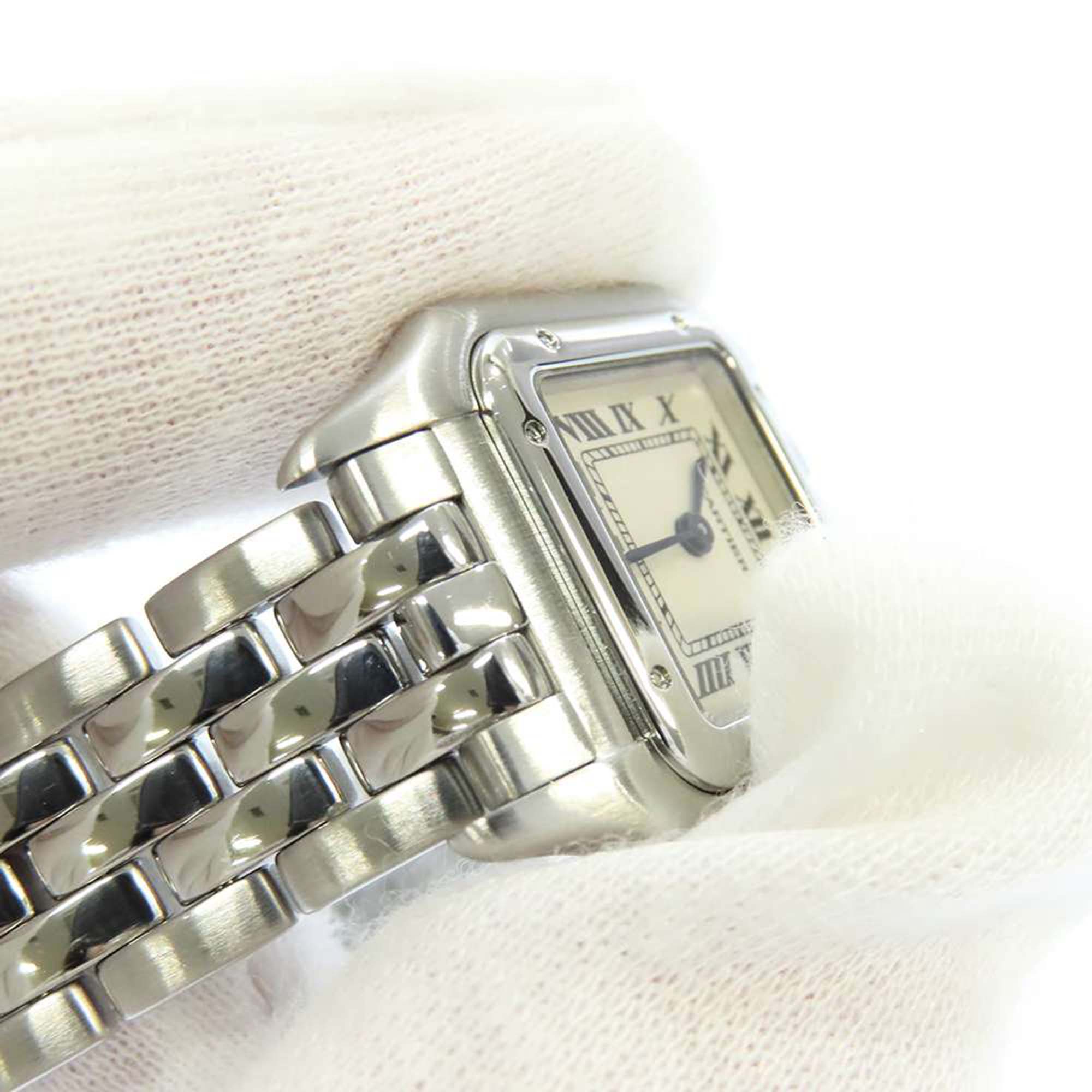 Cartier Silver Stainless Steel Panthere W25033P5 Quartz Women's Wristwatch 22 Mm