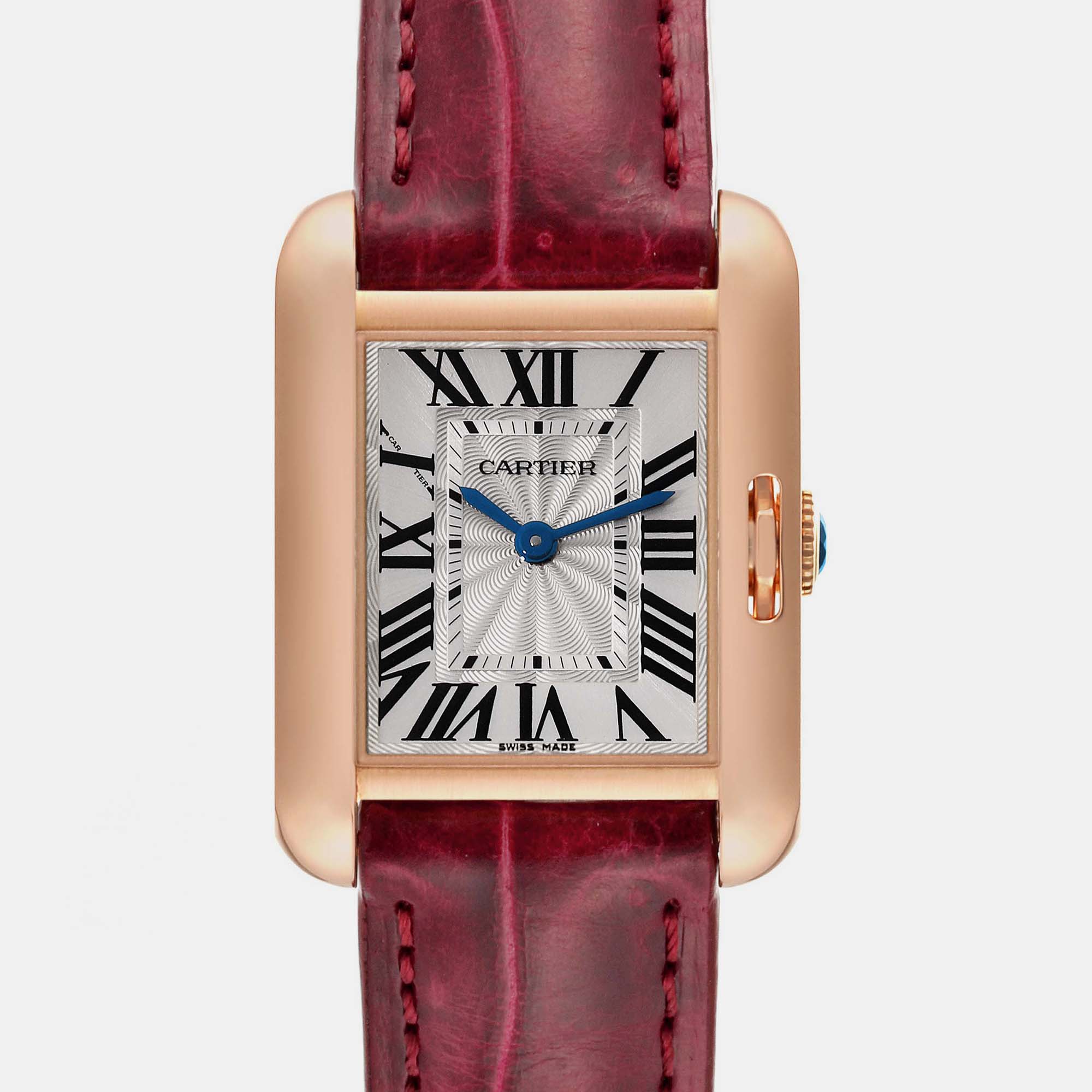 Cartier Tank Anglaise Rose Gold Small Ladies Watch W5310027 30 Mm X 23 Mm