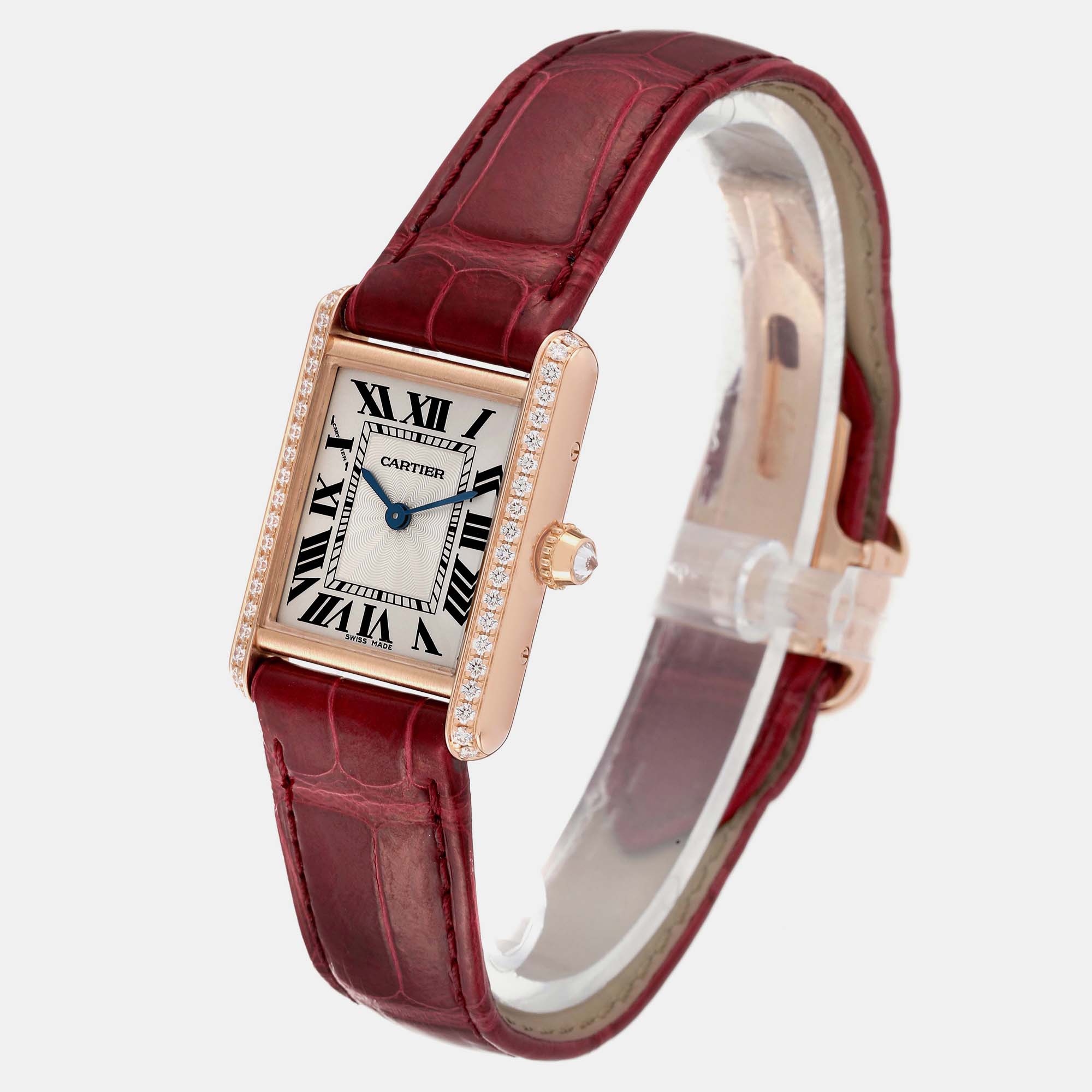 Cartier Tank Louis Rose Gold Diamond Ladies Watch WJTA0010 29.5 X 22 Mm