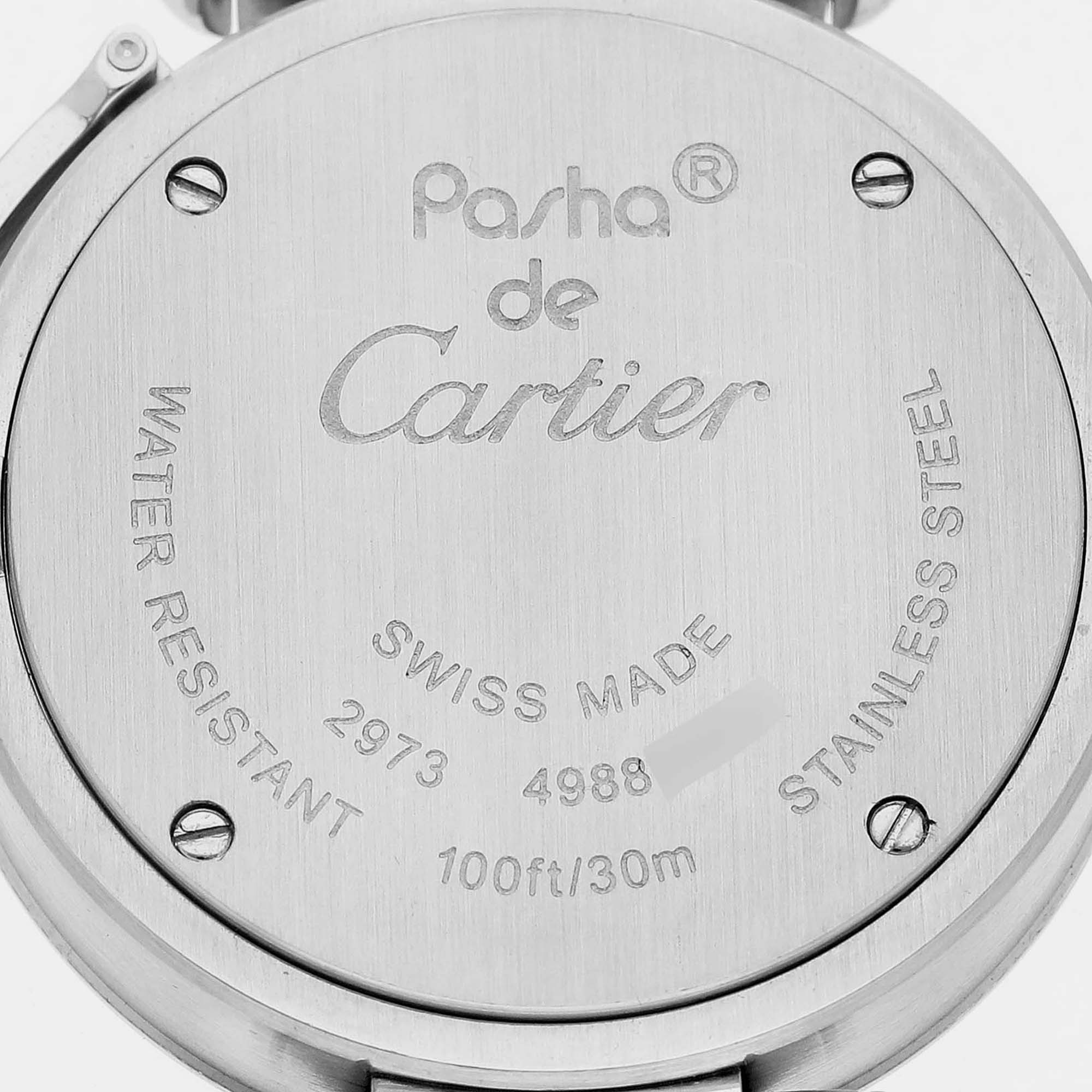 Cartier Miss Pasha Steel Pink Dial Ladies Watch W3140008 27 Mm