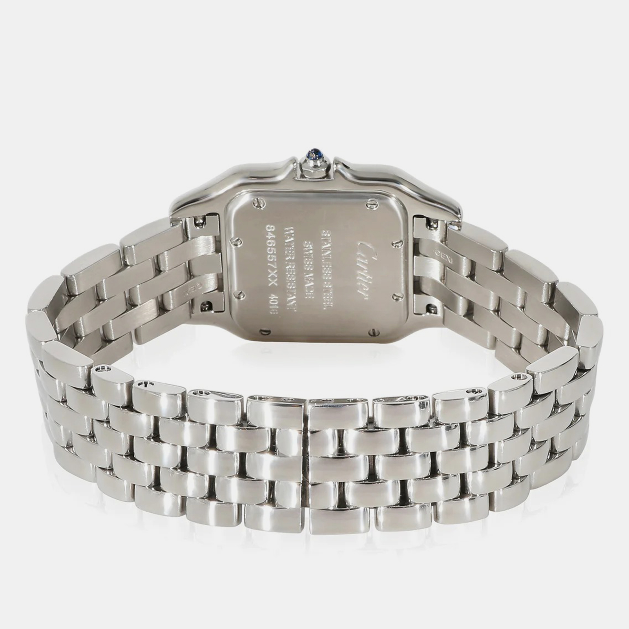 Cartier Silver Stainless Steel Panthere De Cartier WSPN0007 Quartz Women's Wristwatch 27 Mm