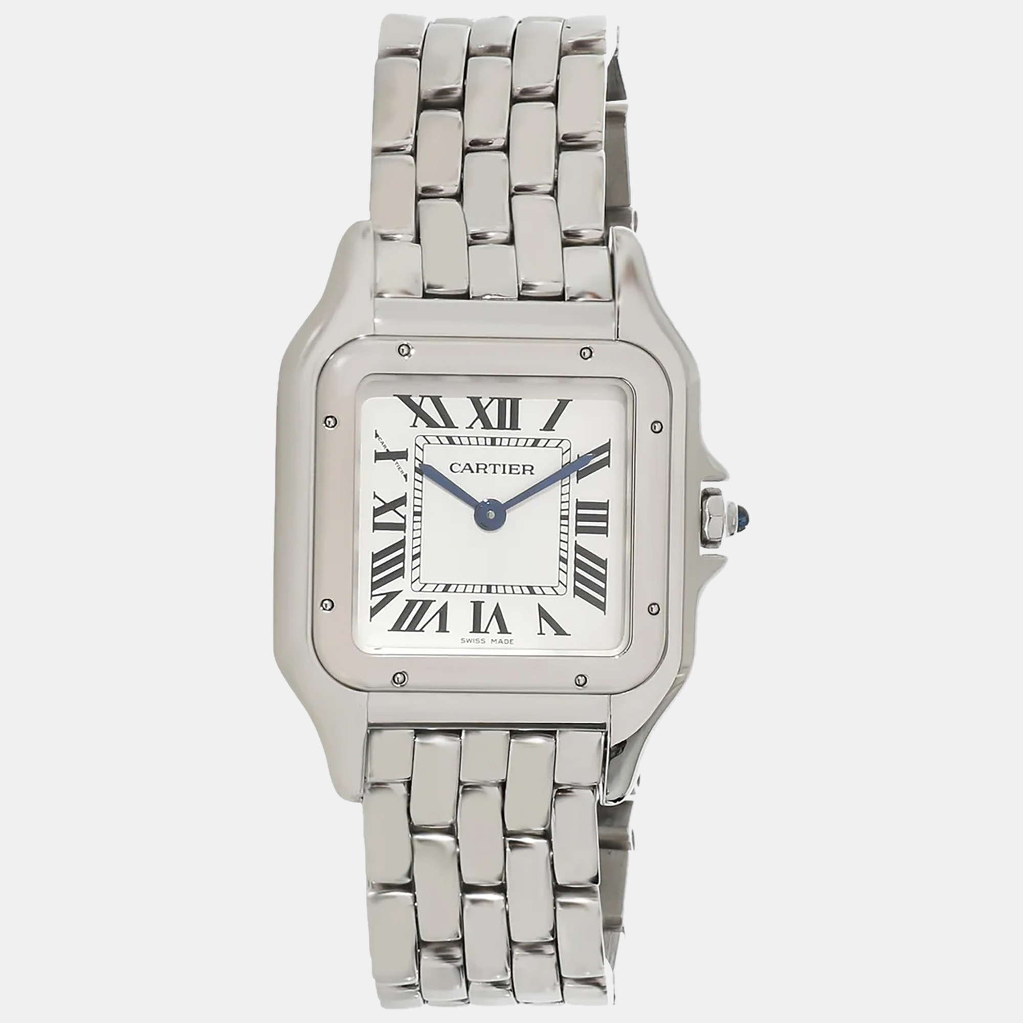 Cartier Silver Stainless Steel Panthere De Cartier WSPN0007 Quartz Women's Wristwatch 27 Mm