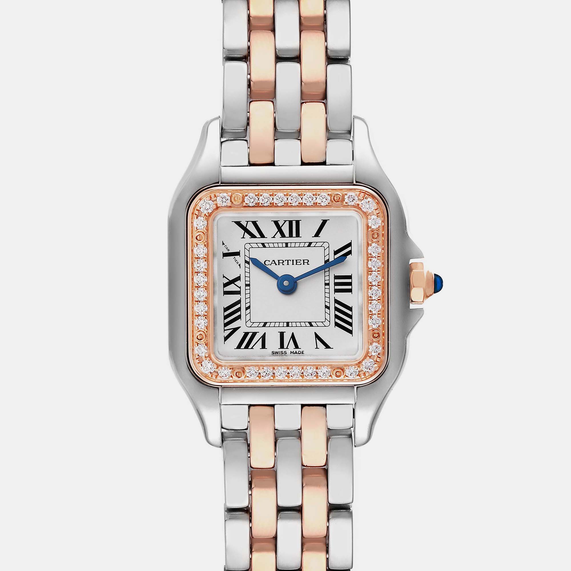 Cartier Panthere Small Steel Rose Gold Diamond Ladies Watch W3PN0006