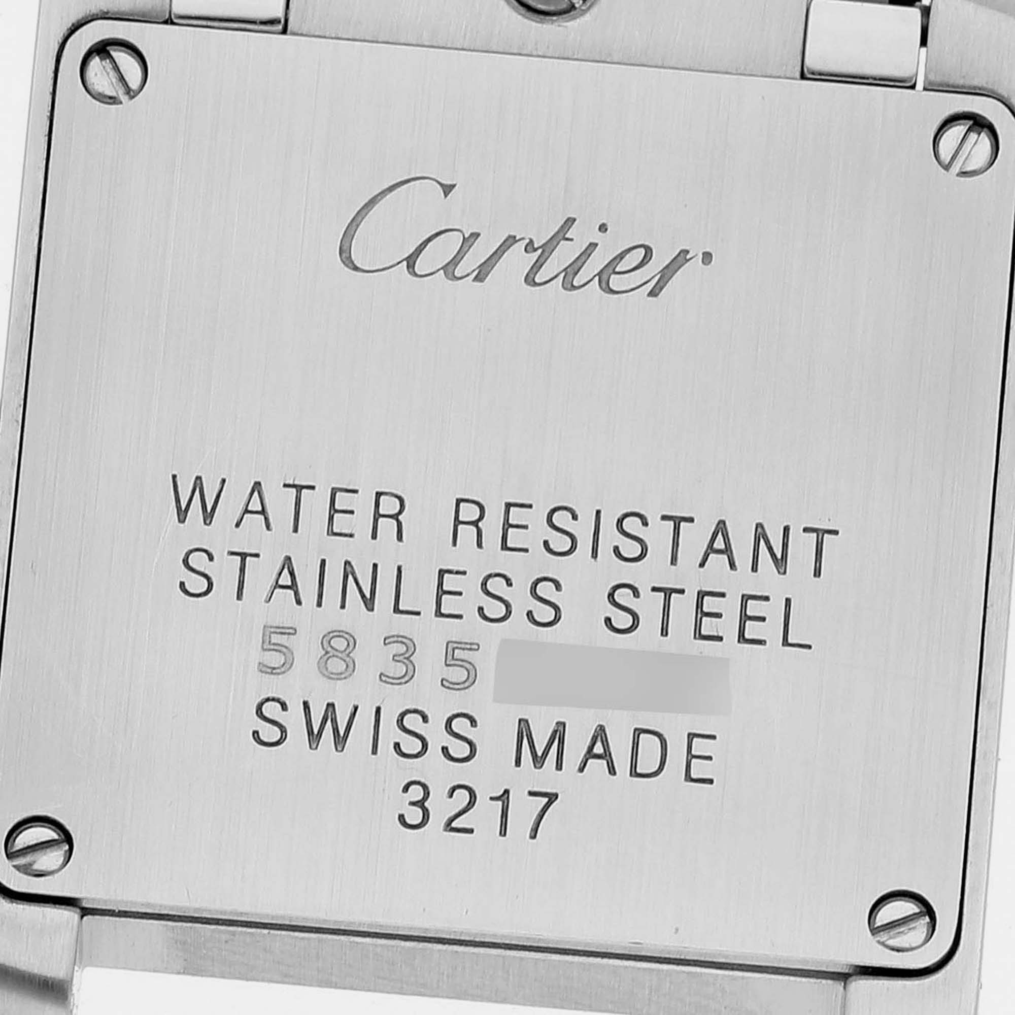 Cartier Tank Francaise Pink Mother Of Pearl Dial Steel Ladies Watch W51028Q3