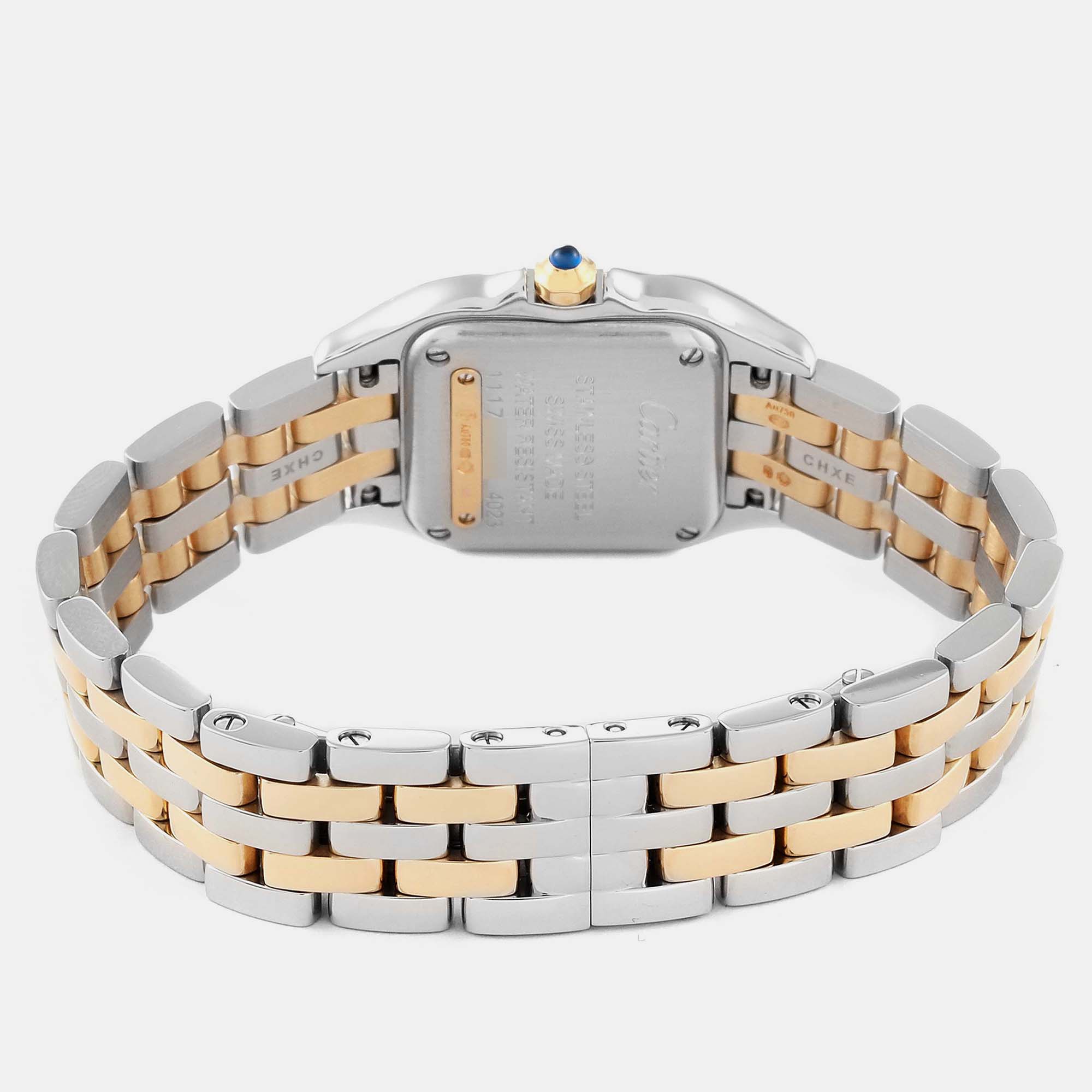 Cartier Panthere Steel Yellow Gold 2 Row Ladies Watch W2PN0006 22 Mm