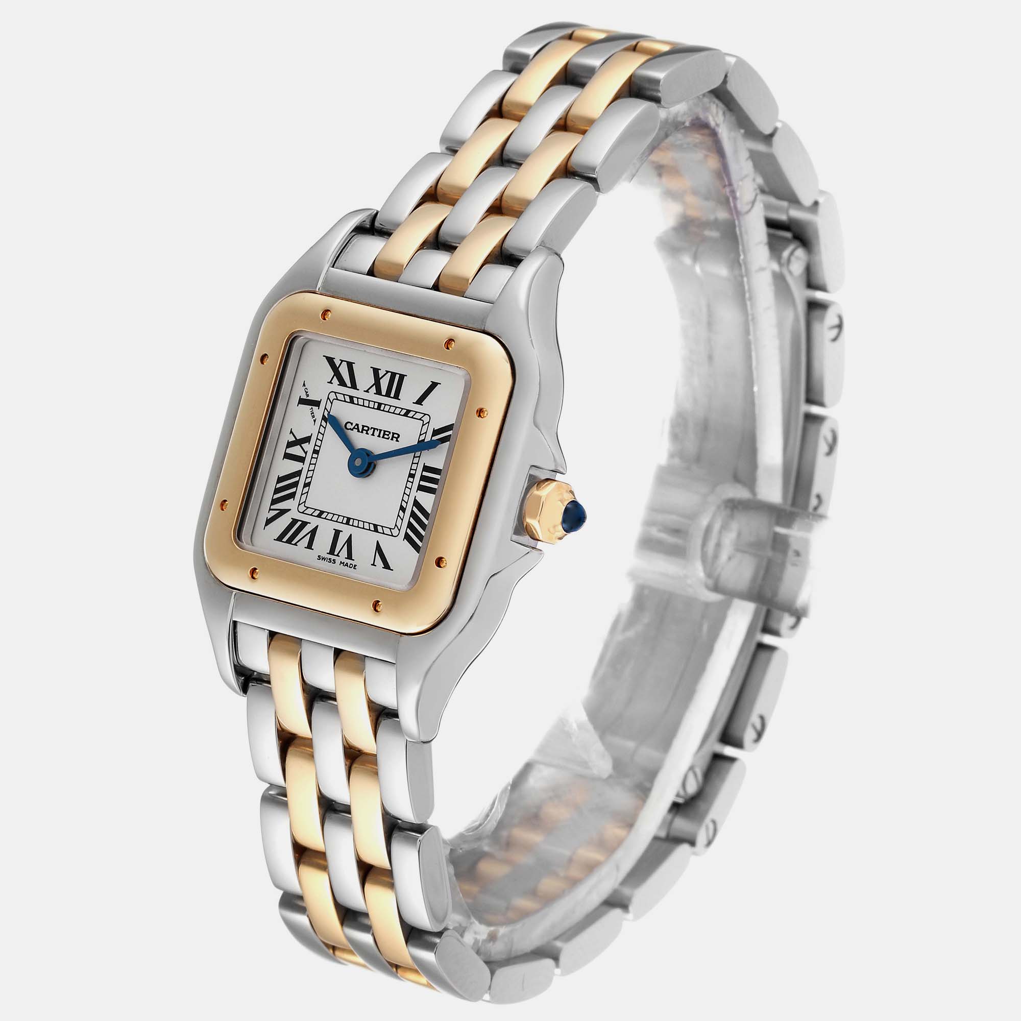 Cartier Panthere Steel Yellow Gold 2 Row Ladies Watch W2PN0006 22 Mm