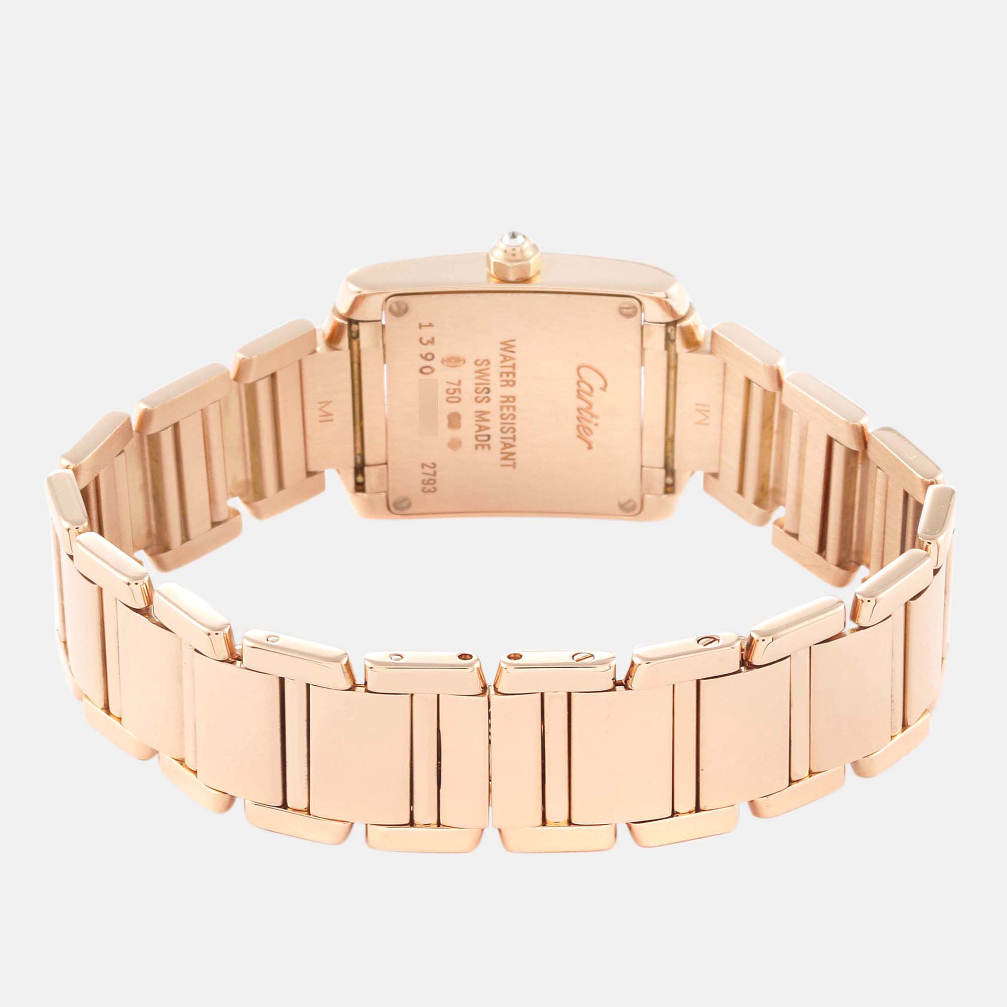 Cartier Tank Francaise Small Rose Gold Diamond Ladies Watch WE10456H 25 X 20 Mm