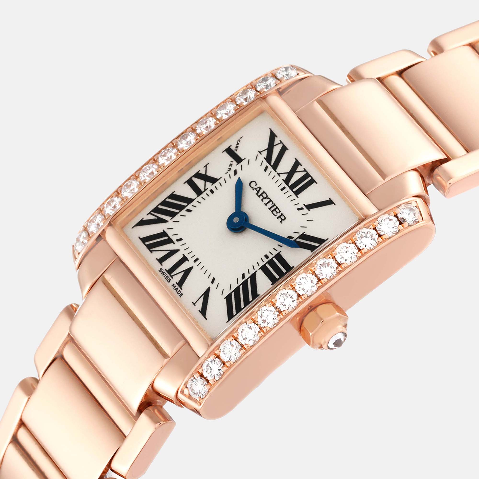 Cartier Tank Francaise Small Rose Gold Diamond Ladies Watch WE10456H 25 x 20 mm, Silver
Cartier Tank Francaise Small Rose Gold Diamond Ladies Watch WE10456H 25 x 20 mm, Silver
