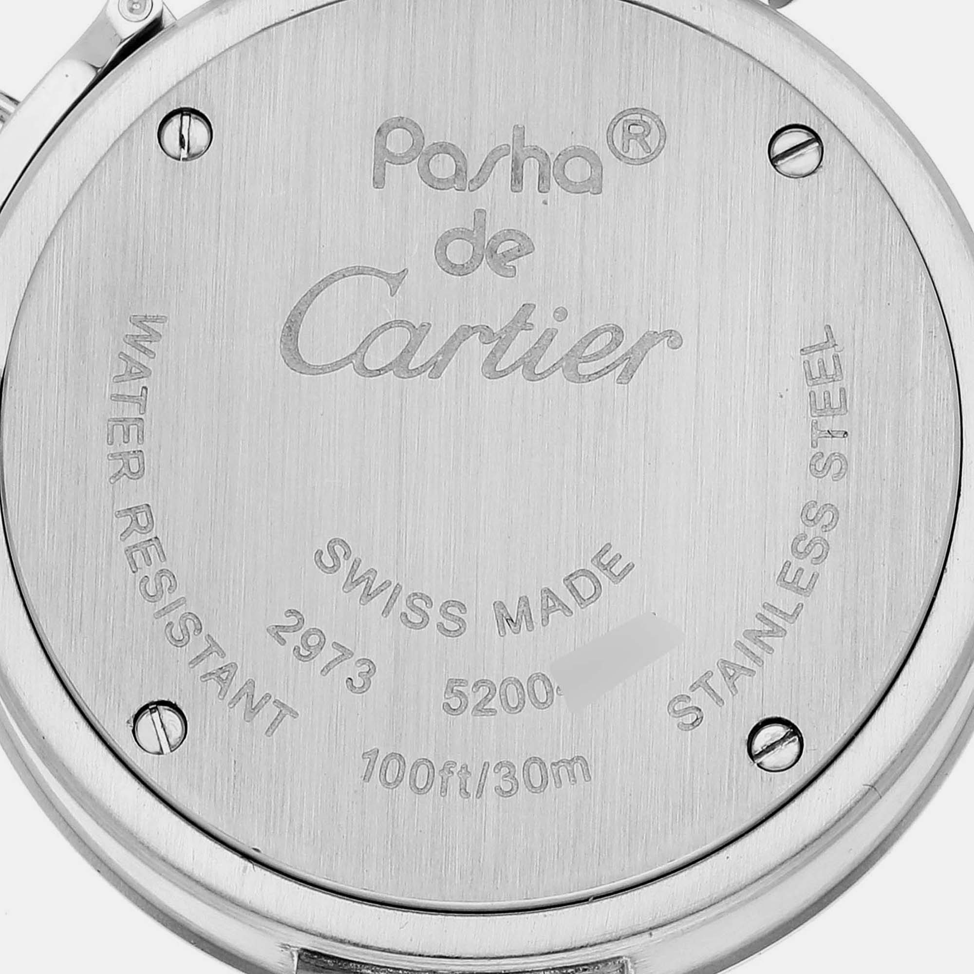 Cartier Miss Pasha 1st Anniversary Blue Dial Steel Ladies Watch W3140024 27 Mm