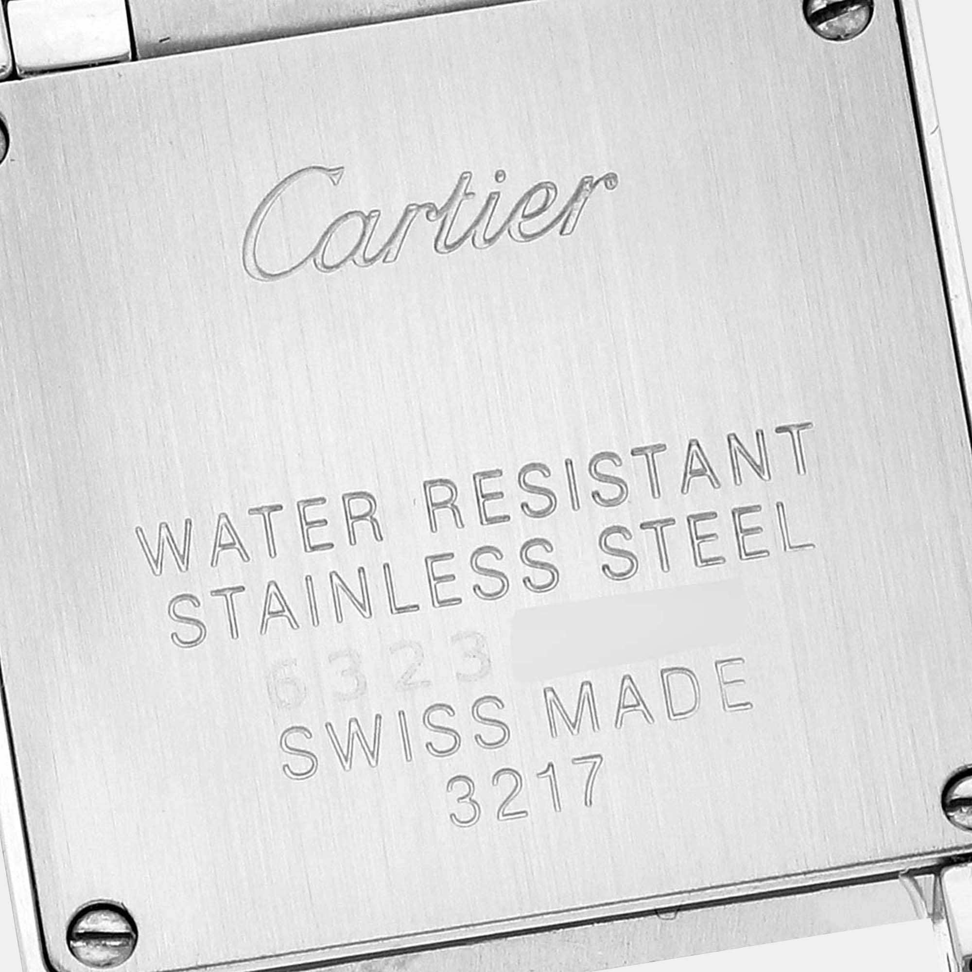 Cartier Tank Francaise Small Steel Diamond Bezel Ladies Watch W4TA0008 20 X 25 Mm
