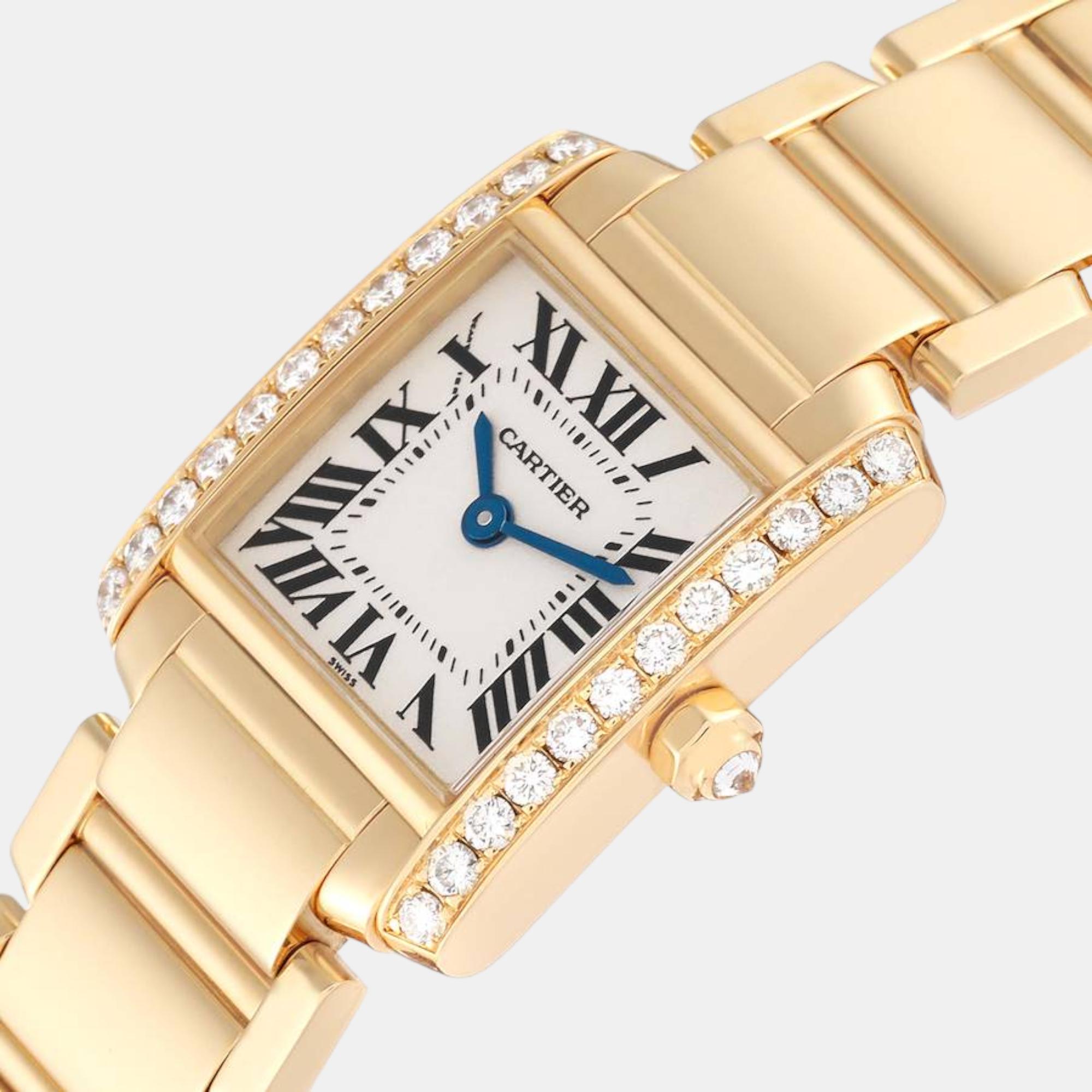 Cartier Tank Francaise Yellow Gold Diamond Ladies Watch WE1001R8 20 x 25 mm, Silver
Cartier Tank Francaise Yellow Gold Diamond Ladies Watch WE1001R8 20 x 25 mm, Silver