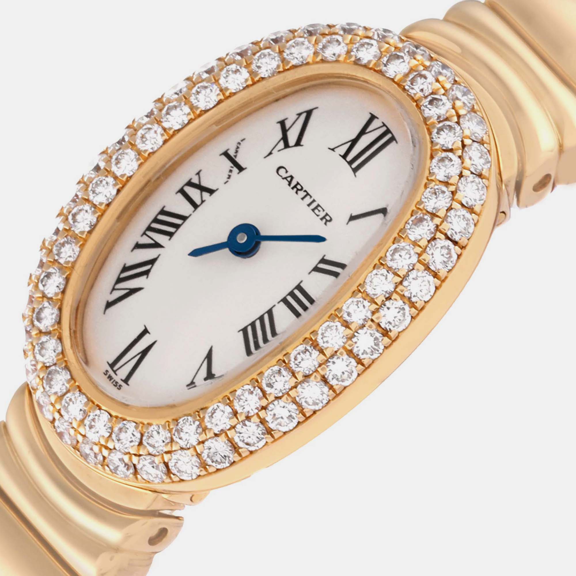 Cartier Baignoire Mini Yellow Gold Diamond Ladies Watch WB5094D8, White
Cartier Baignoire Mini Yellow Gold Diamond Ladies Watch WB5094D8, White