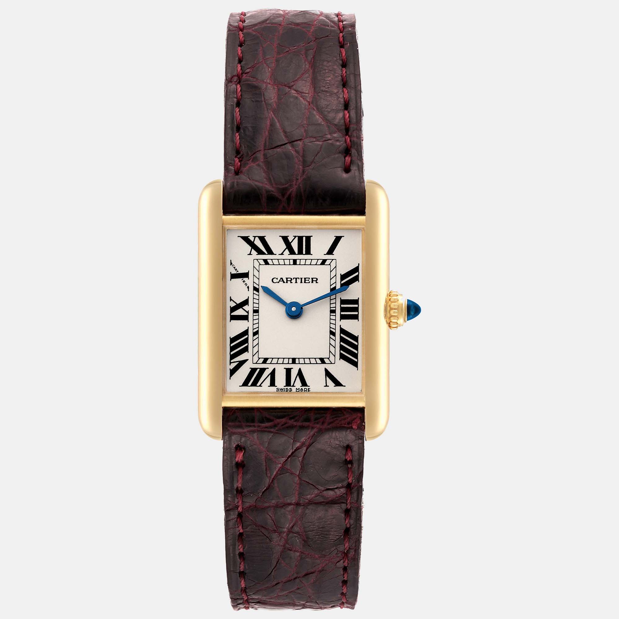 Cartier tank louis small yellow gold ladies watch 22 mm