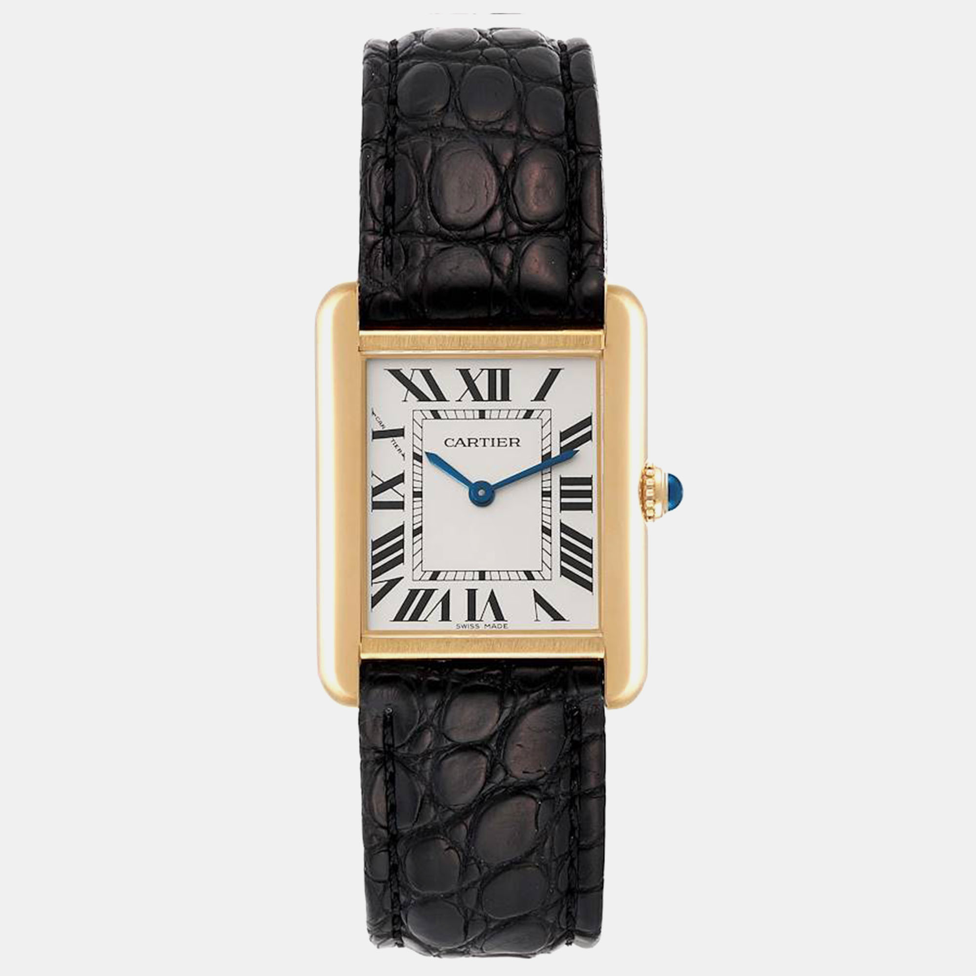 Cartier tank solo small yellow gold steel ladies watch 23 mm
